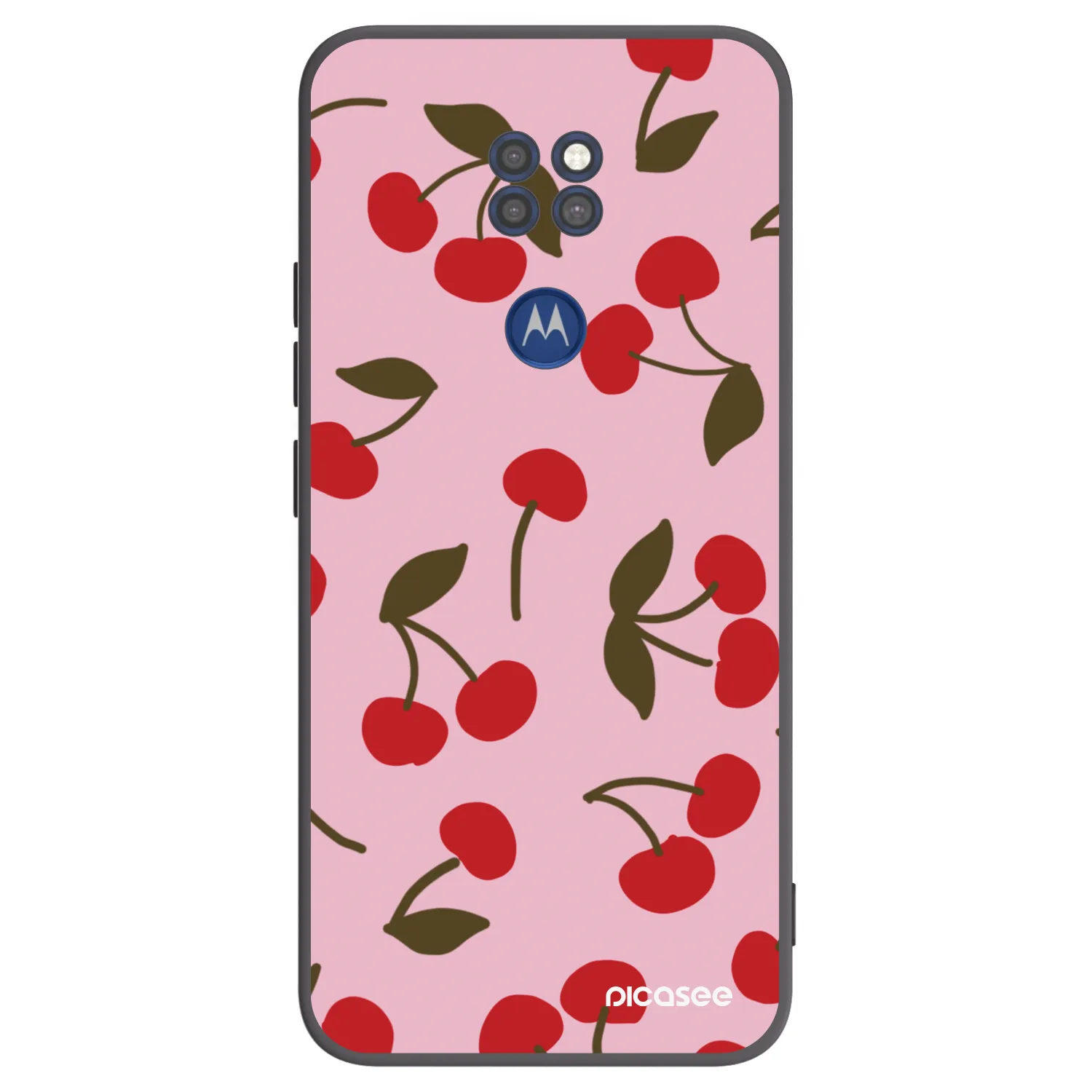 Picasee fekete szilikon tok az alábbi mobiltelefonokra Motorola Moto G9 Play - Cherry