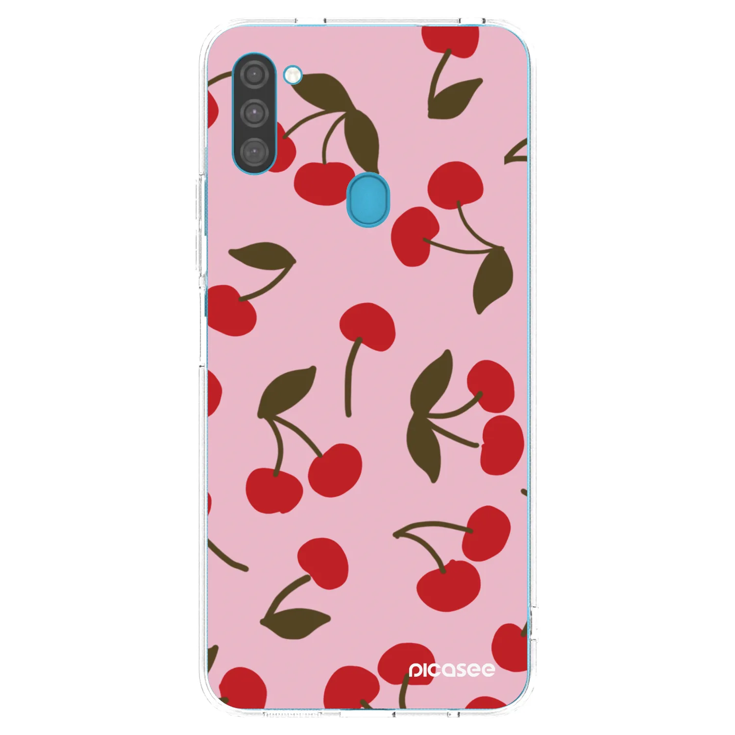 Picasee átlátszó szilikon tok az alábbi mobiltelefonokra Samsung Galaxy M11 - Cherry