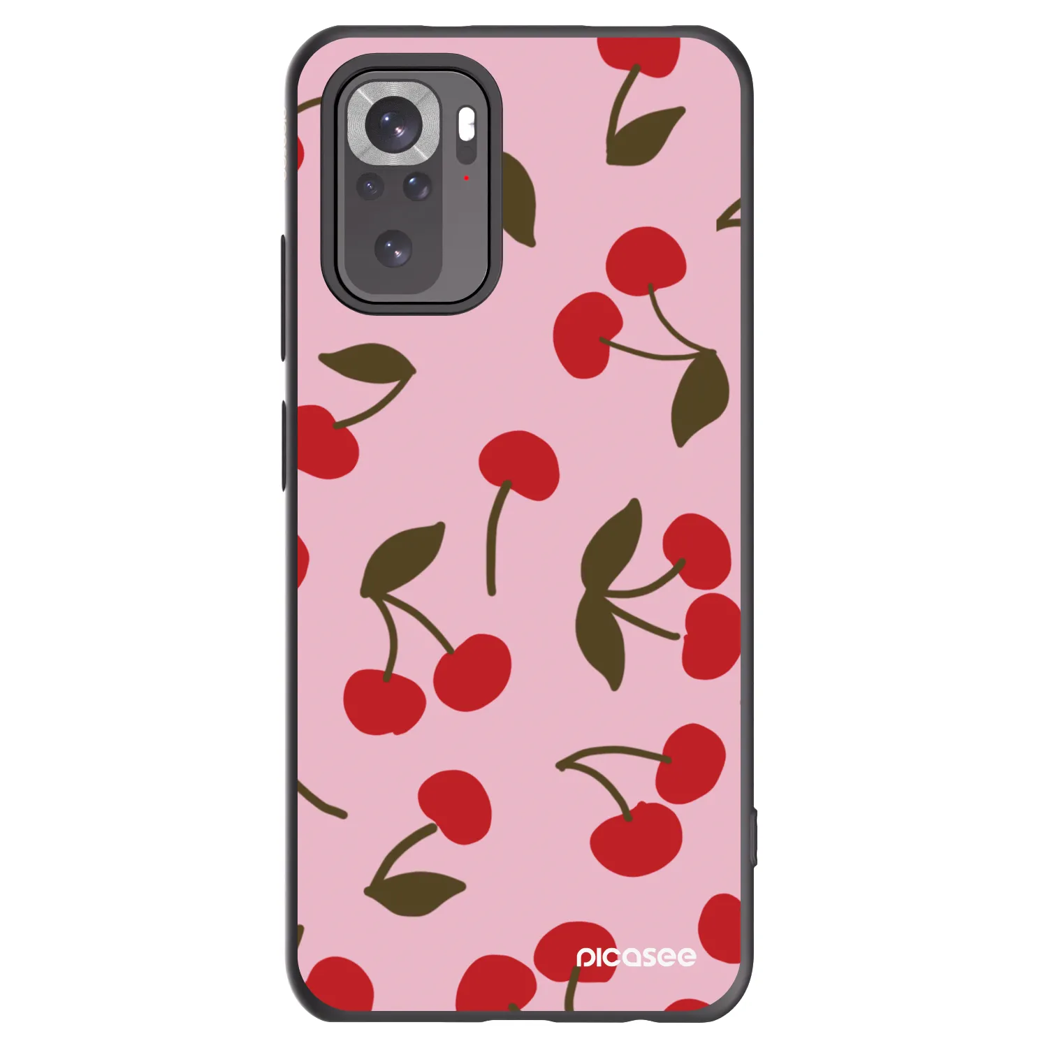 Picasee fekete szilikon tok az alábbi mobiltelefonokra Xiaomi Redmi Note 10 - Cherry