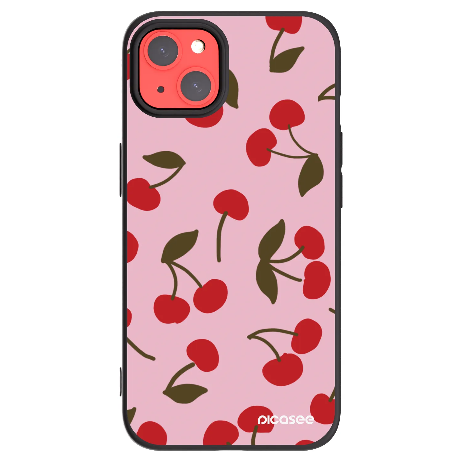 Picasee fekete szilikon tok az alábbi mobiltelefonokra Apple iPhone 13 - Cherry