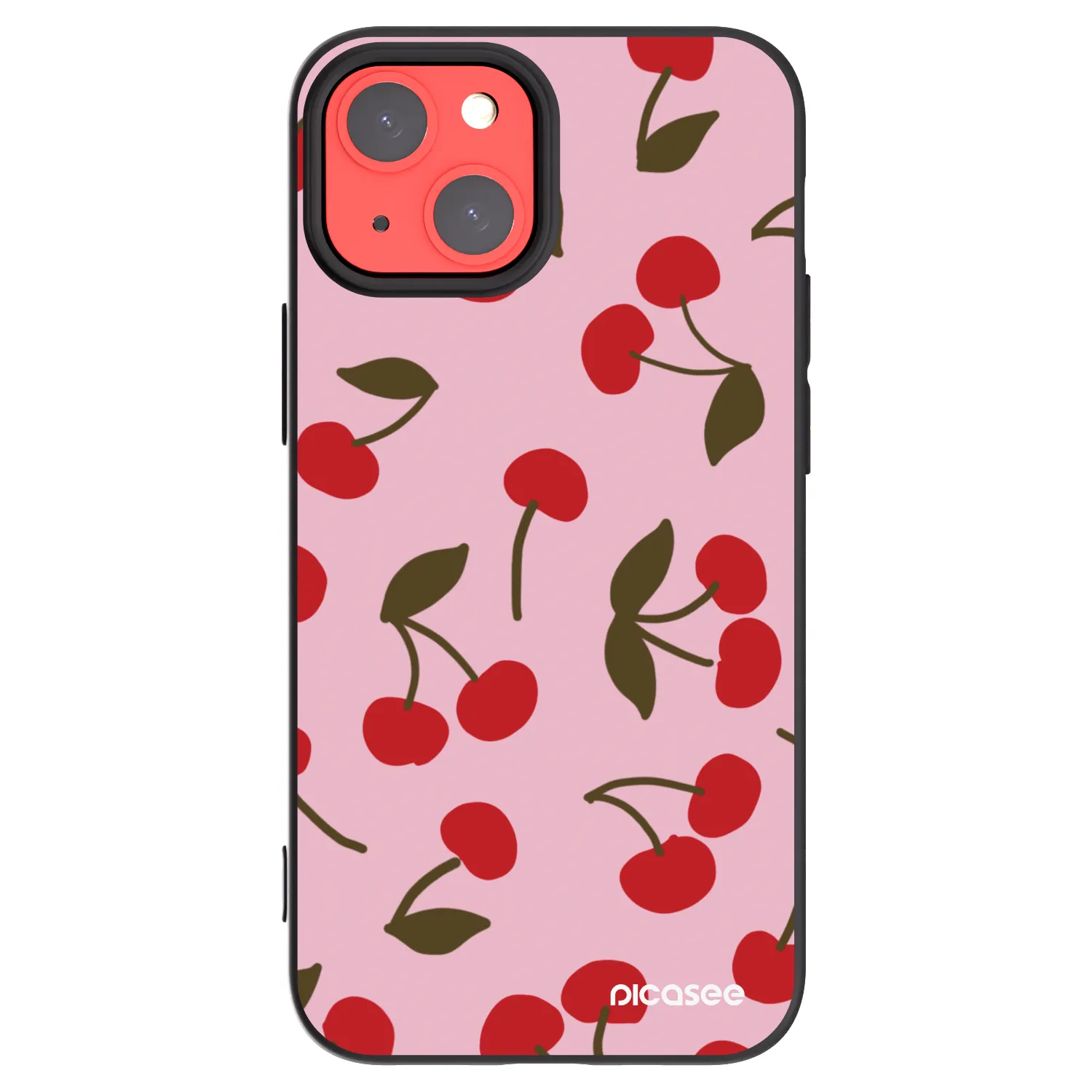 Picasee fekete szilikon tok az alábbi mobiltelefonokra Apple iPhone 13 mini - Cherry