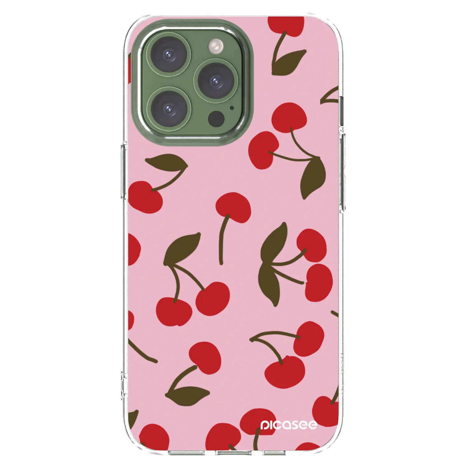 Picasee átlátszó szilikon tok az alábbi mobiltelefonokra Apple iPhone 13 Pro - Cherry