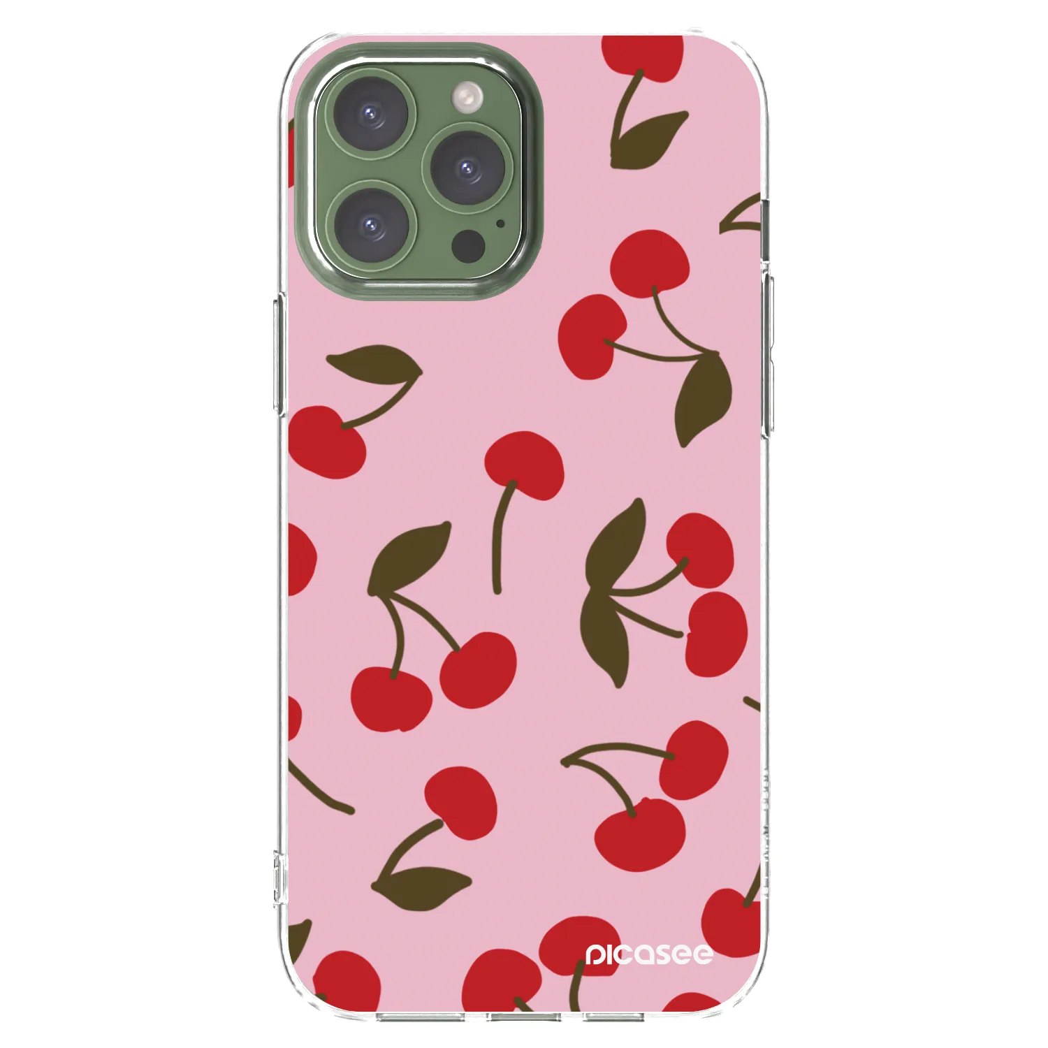 Picasee átlátszó szilikon tok az alábbi mobiltelefonokra Apple iPhone 13 Pro Max - Cherry