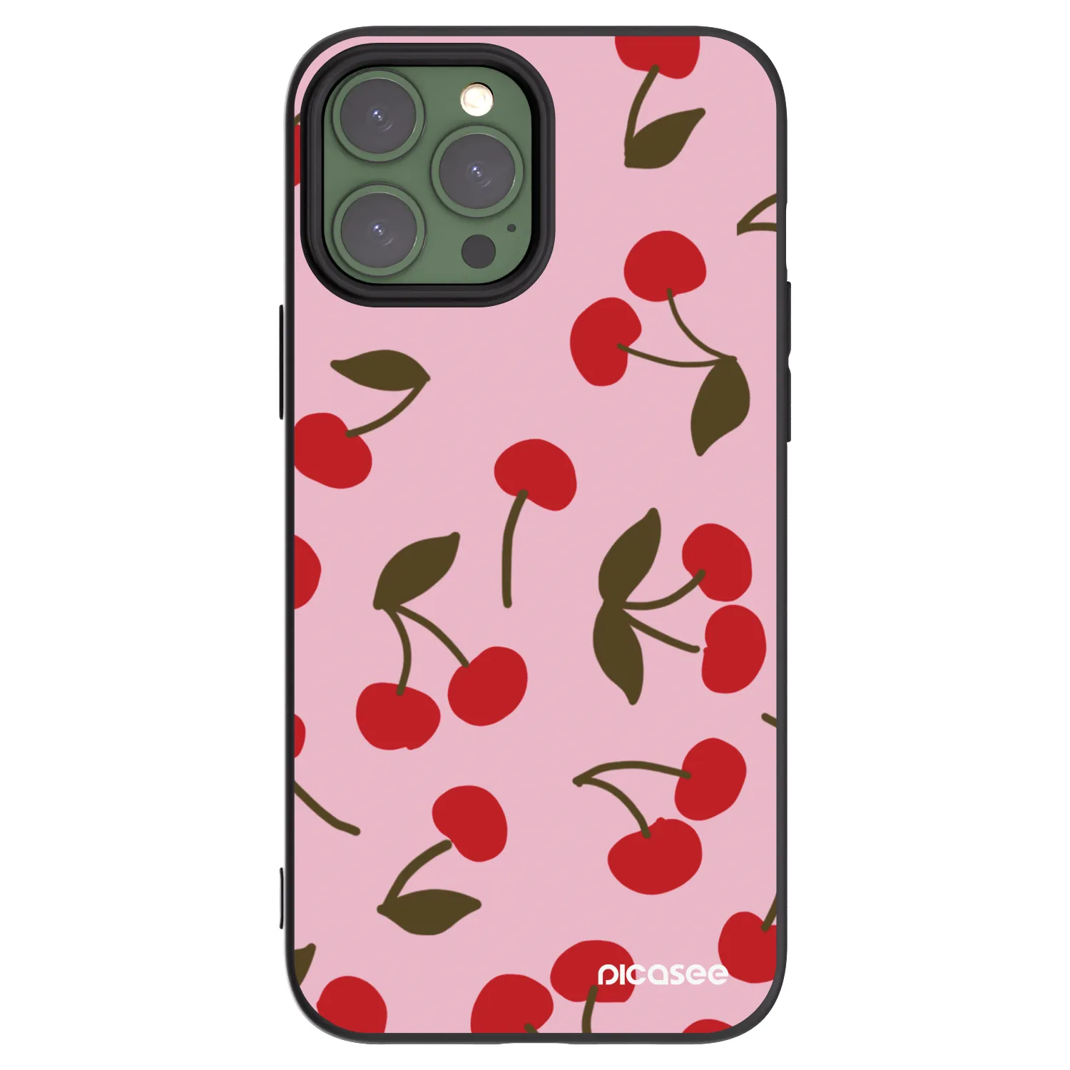 Picasee fekete szilikon tok az alábbi mobiltelefonokra Apple iPhone 13 Pro Max - Cherry