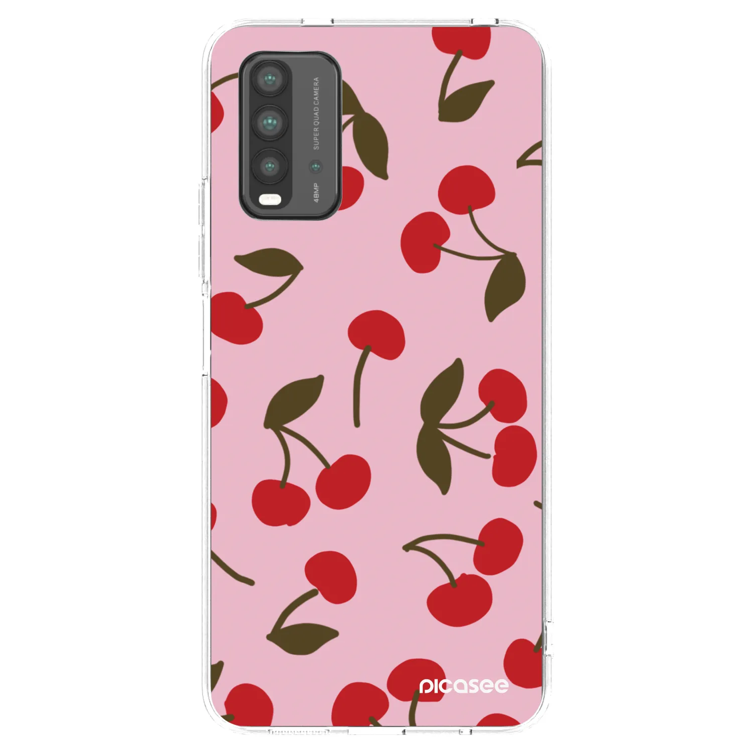 Picasee átlátszó szilikon tok az alábbi mobiltelefonokra Xiaomi Redmi 9T - Cherry