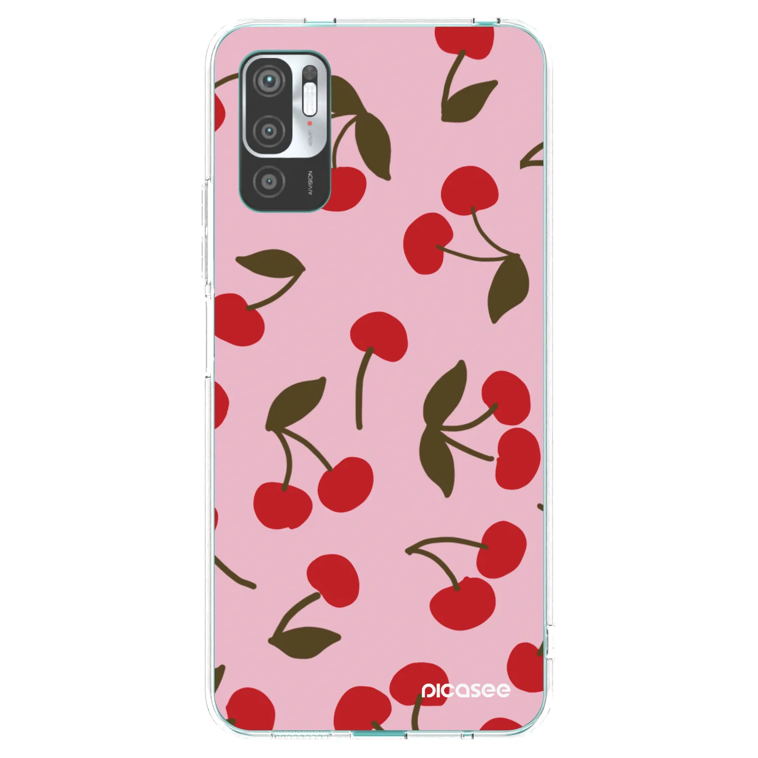 Picasee átlátszó szilikon tok az alábbi mobiltelefonokra Xiaomi Redmi Note 10 5G - Cherry