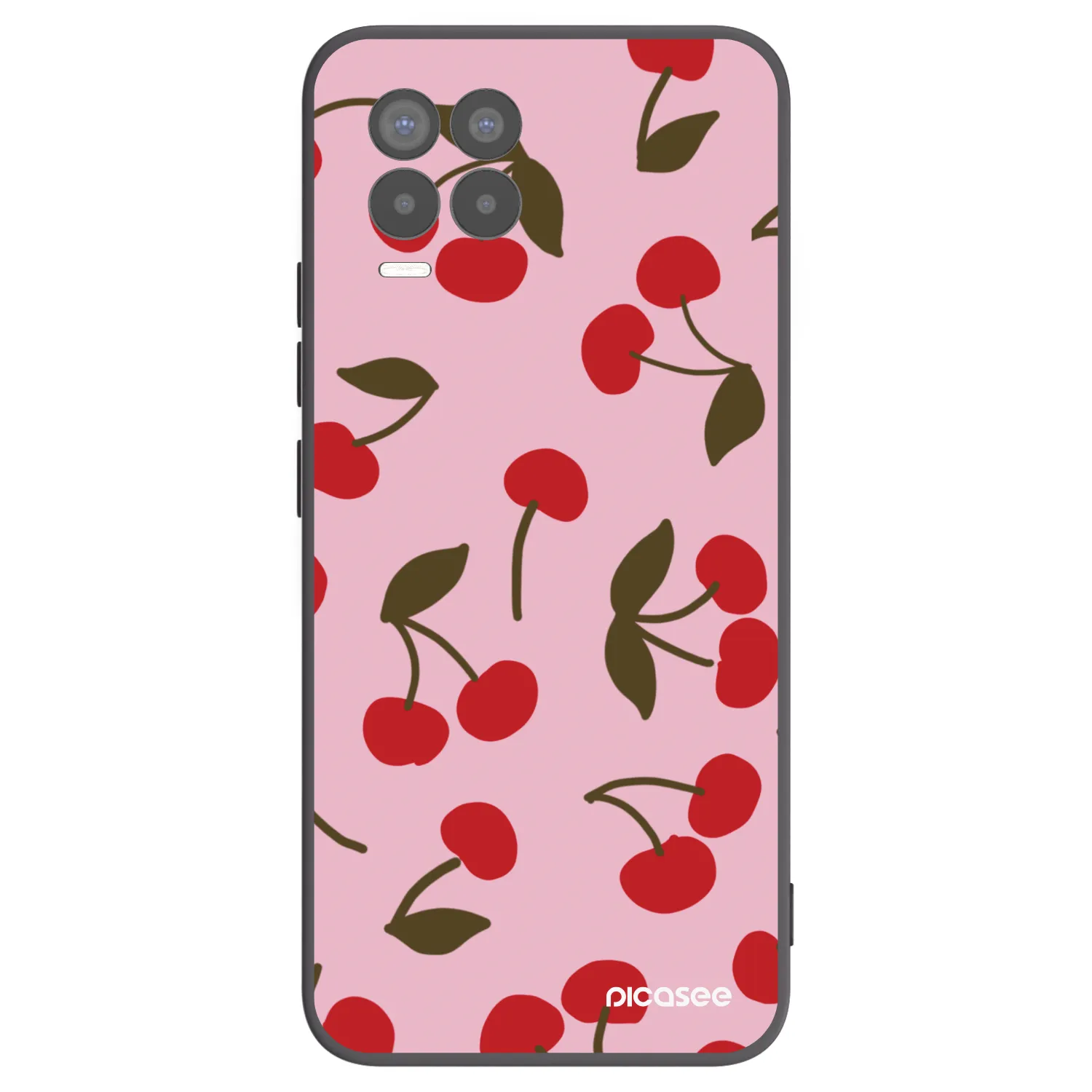 Picasee fekete szilikon tok az alábbi mobiltelefonokra Realme 8 Pro - Cherry
