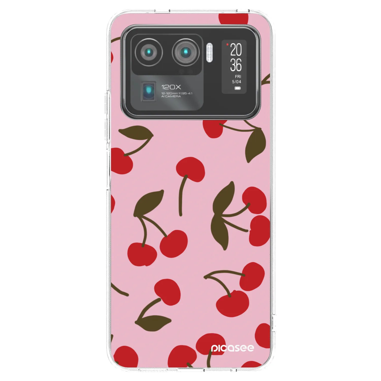 Picasee átlátszó szilikon tok az alábbi mobiltelefonokra Xiaomi Mi 11 Ultra - Cherry