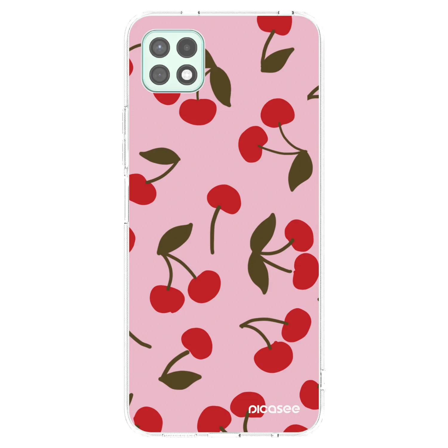 Picasee átlátszó szilikon tok az alábbi mobiltelefonokra Samsung Galaxy A22 A226B 5G - Cherry