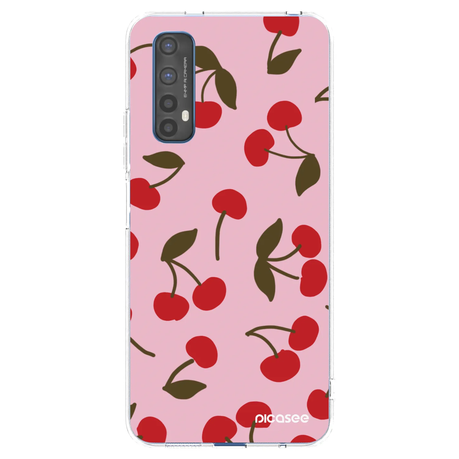 Picasee átlátszó szilikon tok az alábbi mobiltelefonokra Realme 7 - Cherry