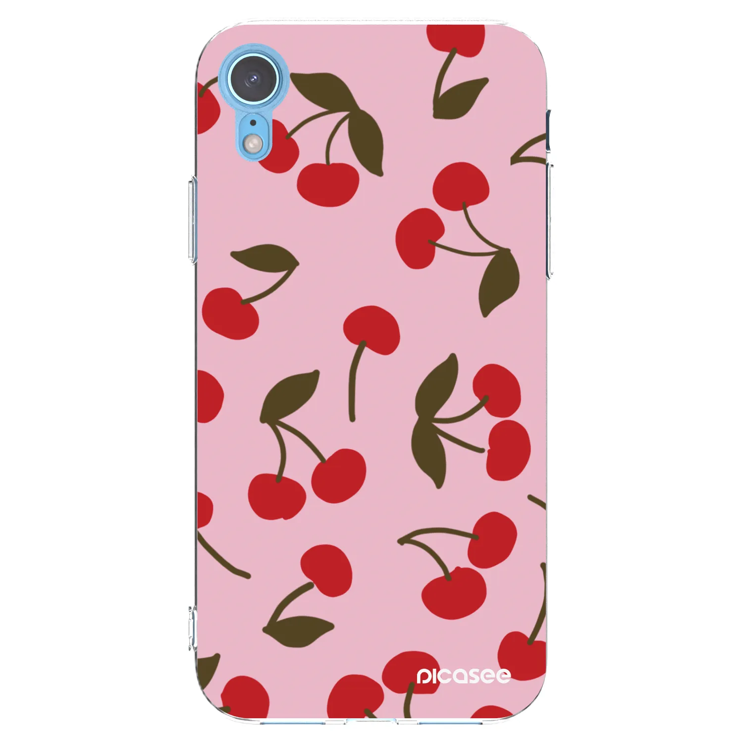 Picasee átlátszó szilikon tok az alábbi mobiltelefonokra Apple iPhone XR - Cherry