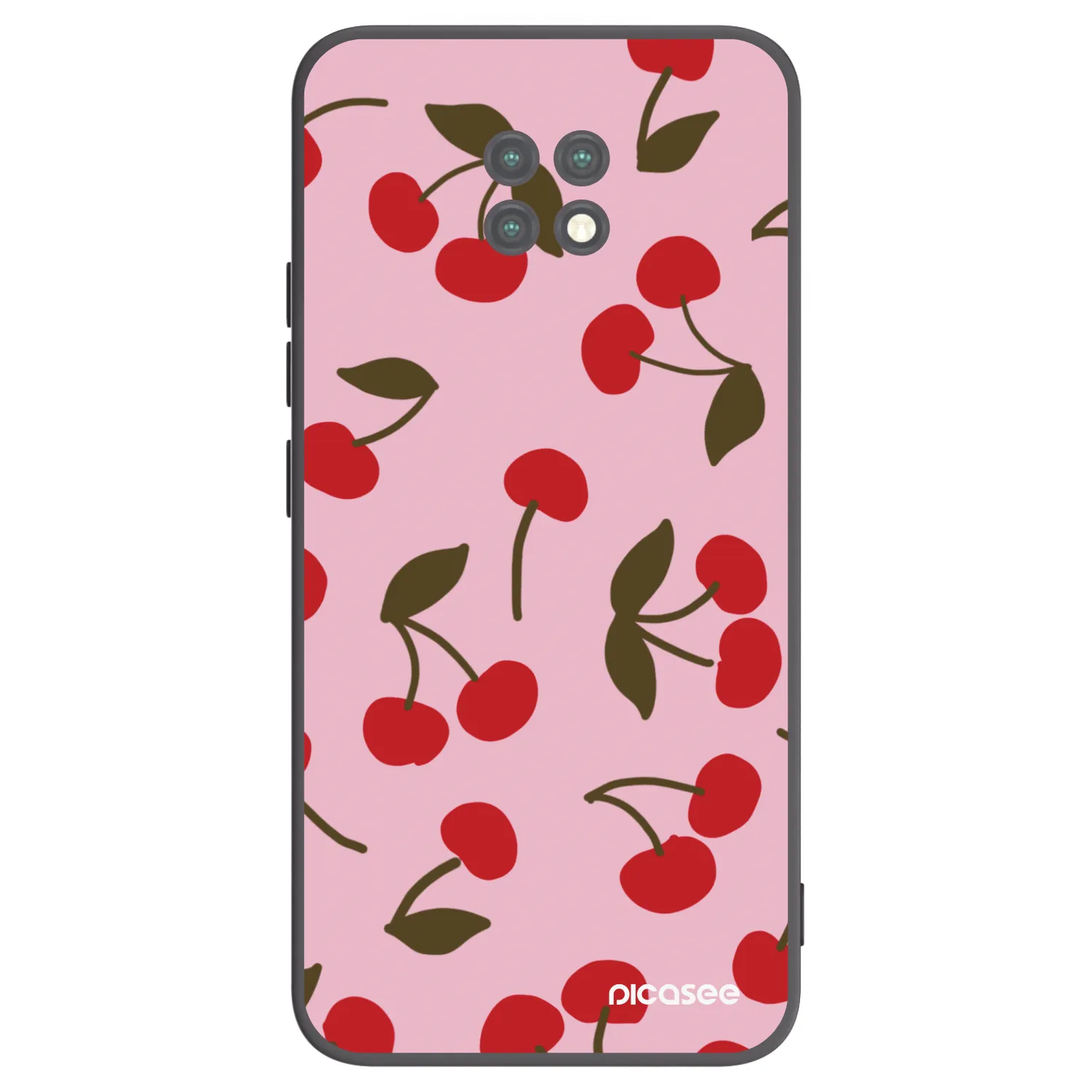Picasee fekete szilikon tok az alábbi mobiltelefonokra Xiaomi Redmi Note 9T - Cherry