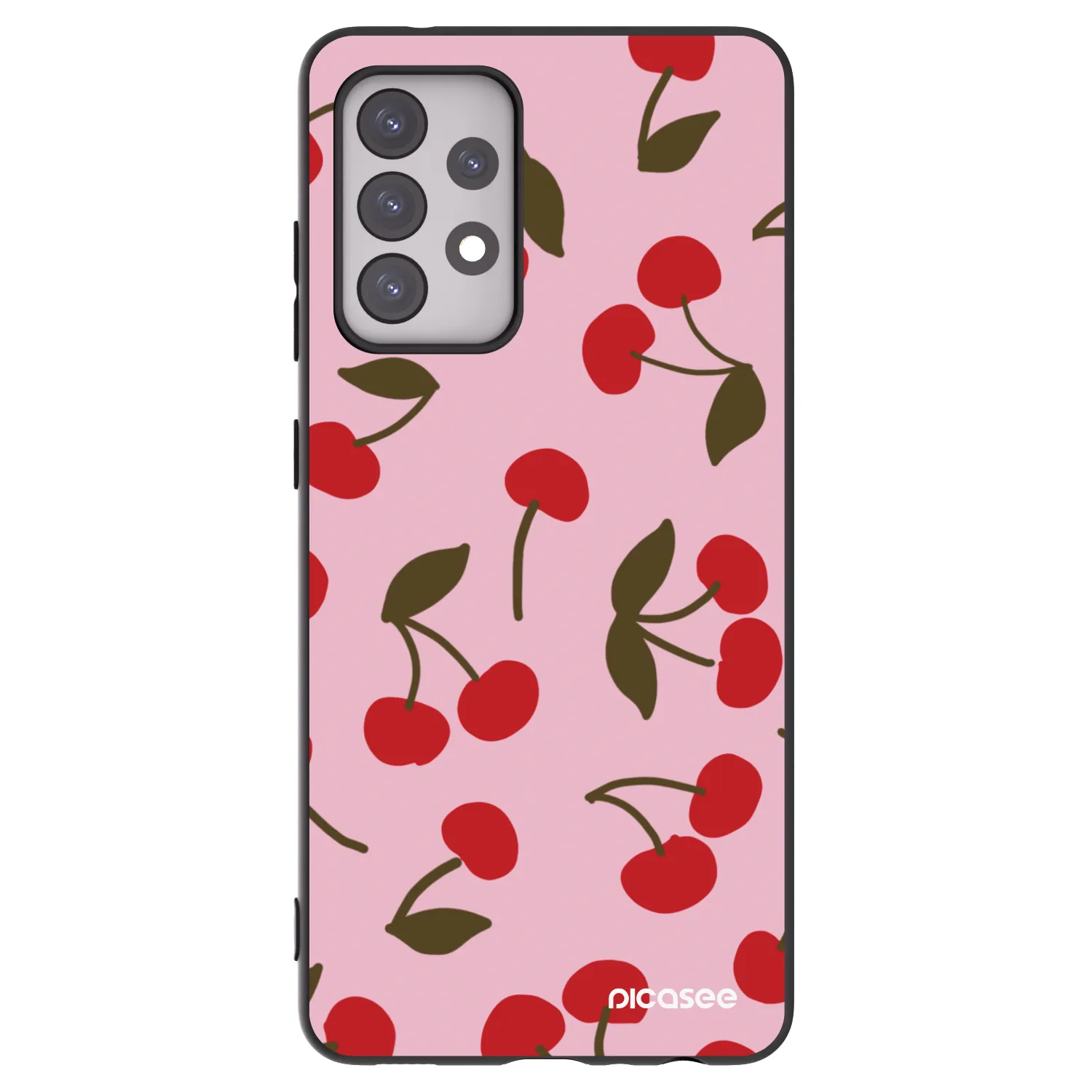 Picasee fekete szilikon tok az alábbi mobiltelefonokra Samsung Galaxy A52s 5G A528B - Cherry