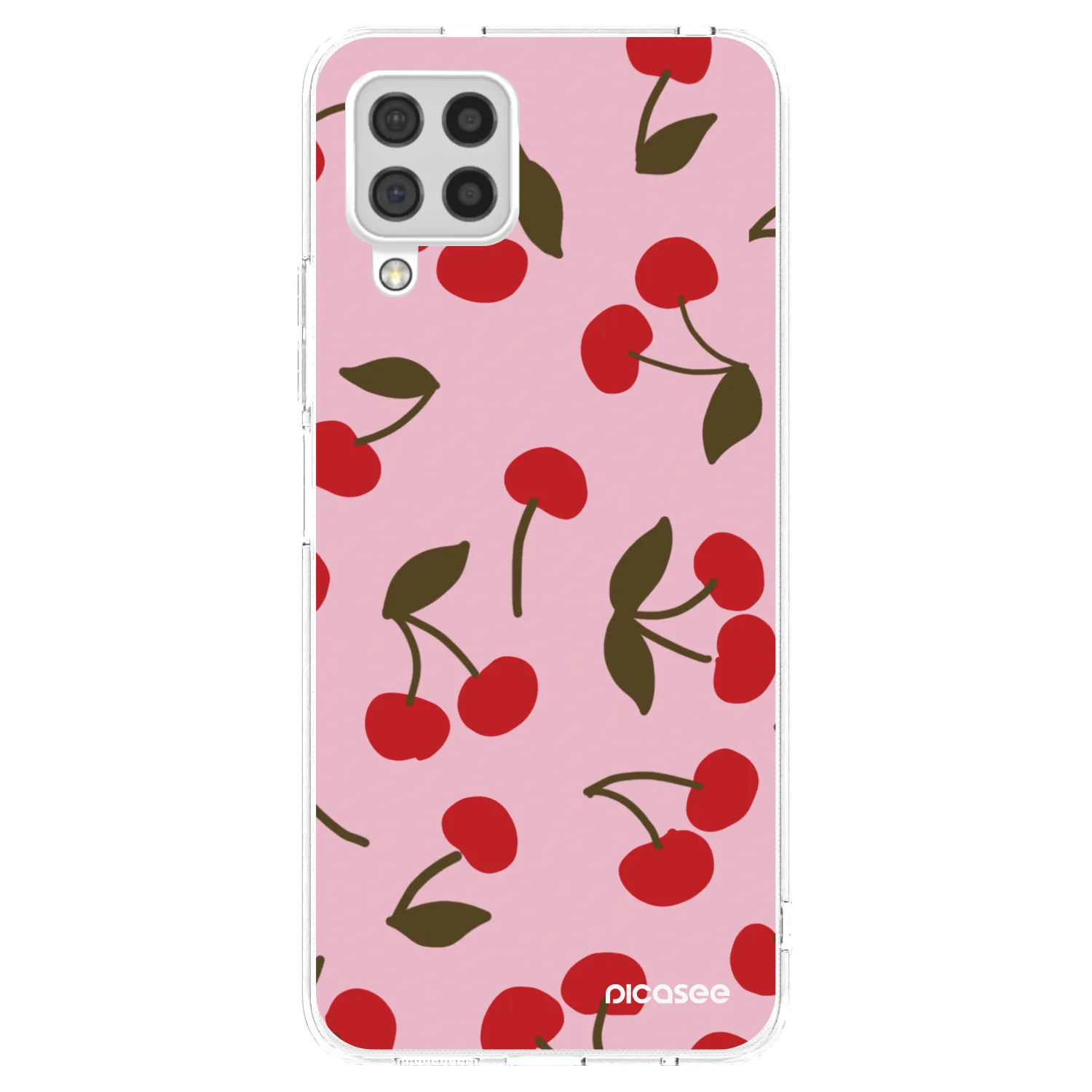 Picasee átlátszó szilikon tok az alábbi mobiltelefonokra Samsung Galaxy A22 A225F 4G - Cherry