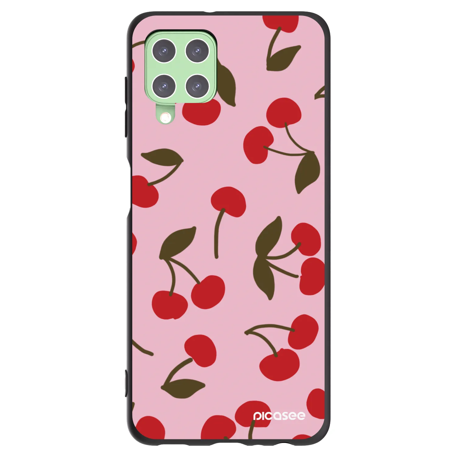 Picasee fekete szilikon tok az alábbi mobiltelefonokra Samsung Galaxy A22 A225F 4G - Cherry