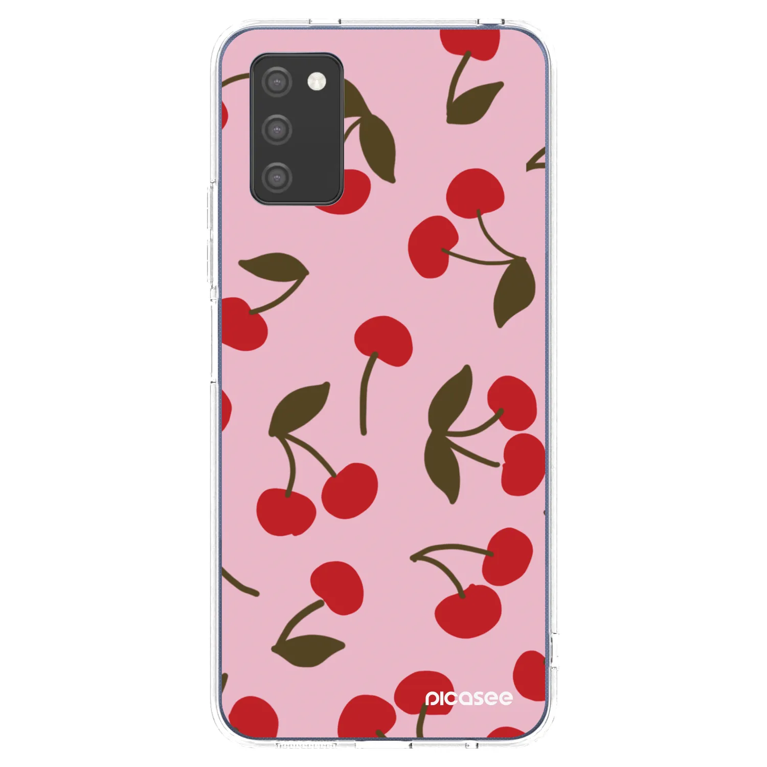 Picasee átlátszó szilikon tok az alábbi mobiltelefonokra Samsung Galaxy A03s A037G - Cherry
