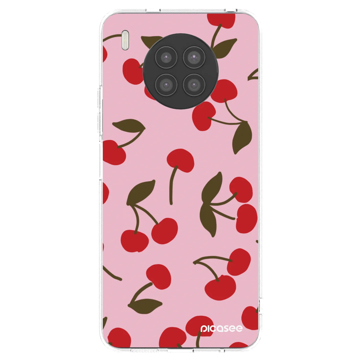 Picasee átlátszó szilikon tok az alábbi mobiltelefonokra Huawei Nova 8i - Cherry
