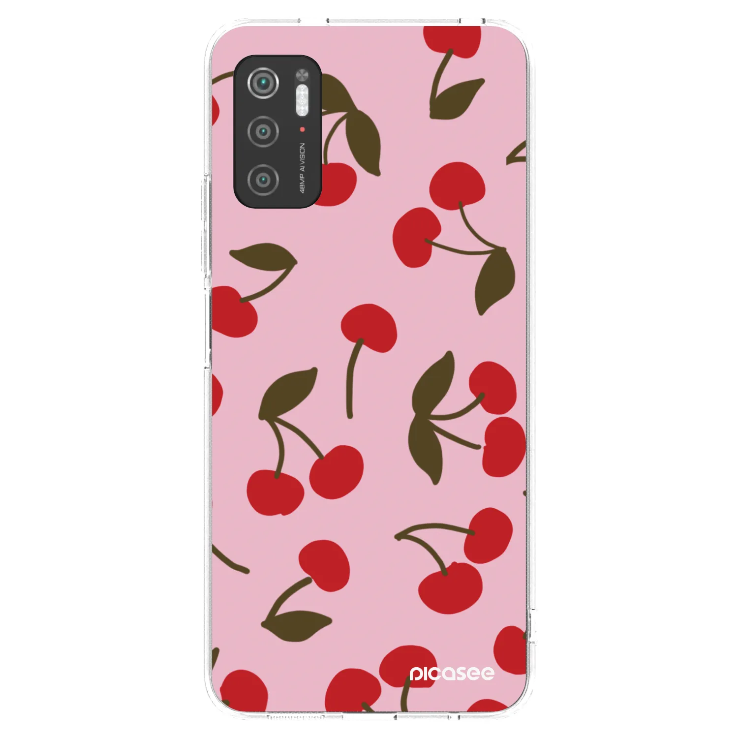 Picasee átlátszó szilikon tok az alábbi mobiltelefonokra Xiaomi Poco M3 Pro 5G - Cherry