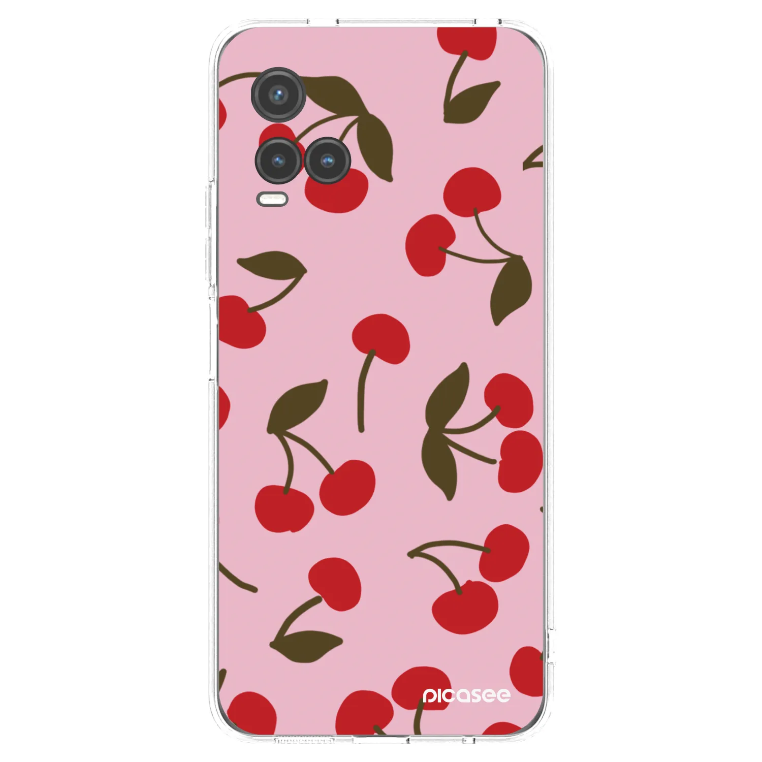 Picasee átlátszó szilikon tok az alábbi mobiltelefonokra Vivo Y33s - Cherry