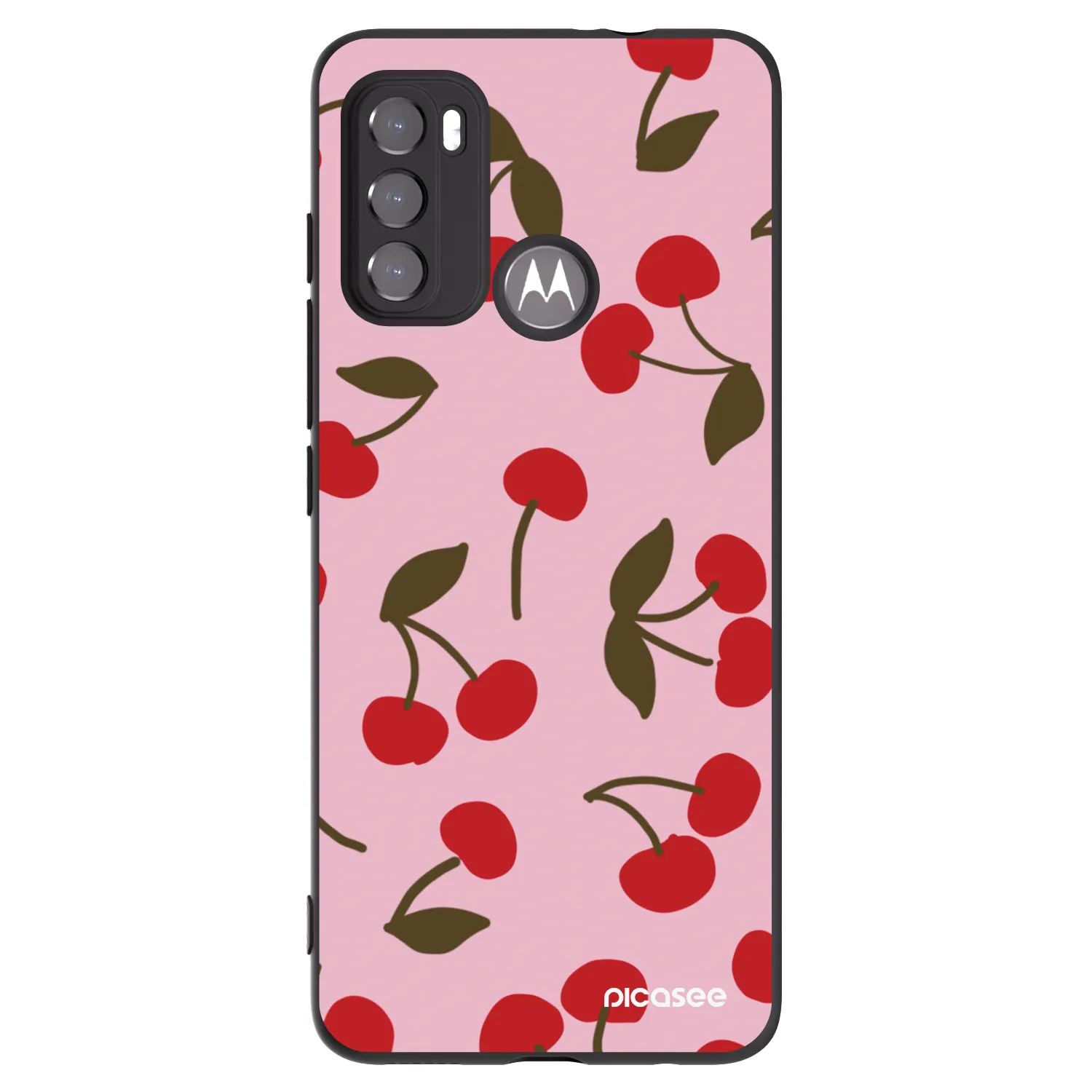 Picasee fekete szilikon tok az alábbi mobiltelefonokra Motorola Moto G60 - Cherry