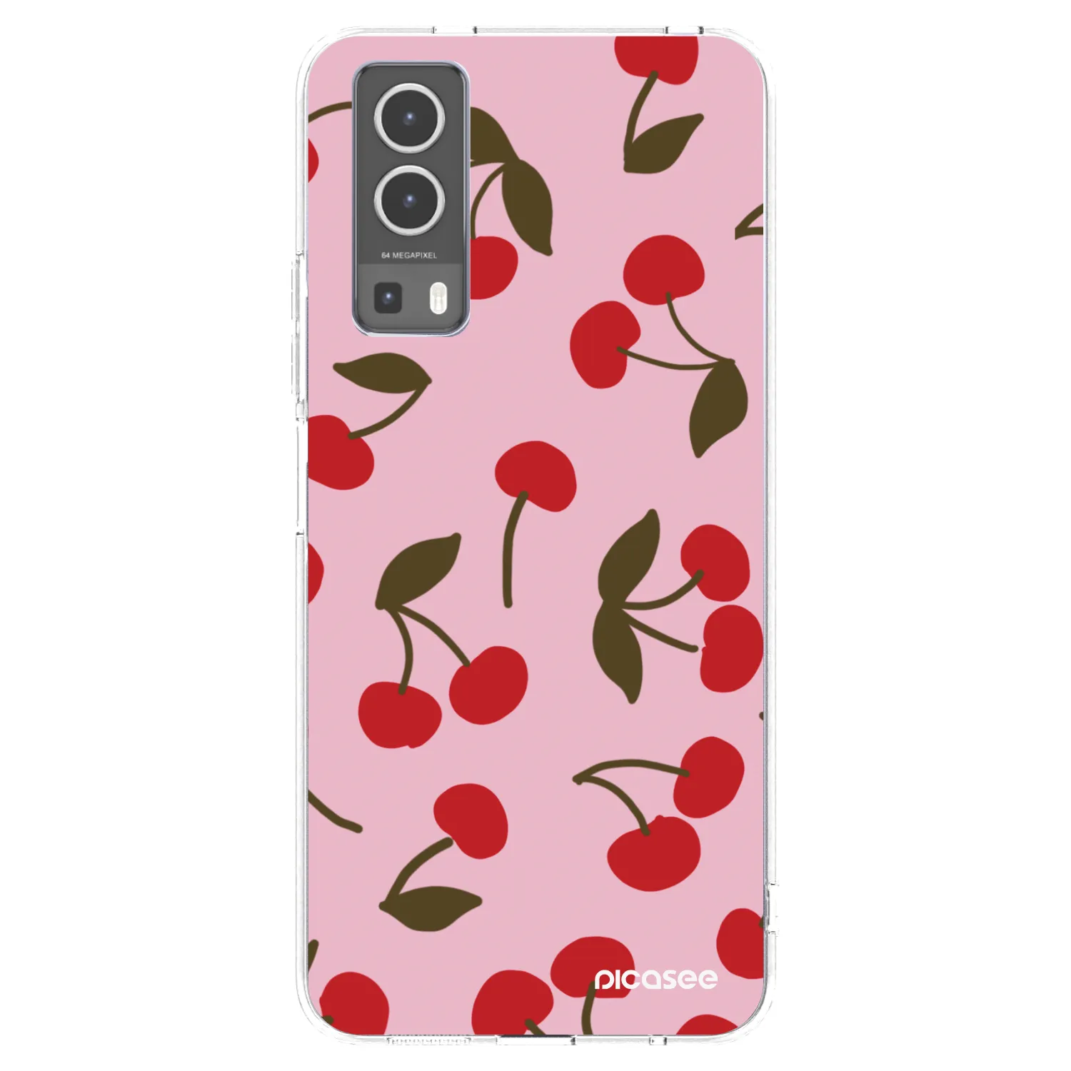 Picasee átlátszó szilikon tok az alábbi mobiltelefonokra Vivo Y72 5G - Cherry