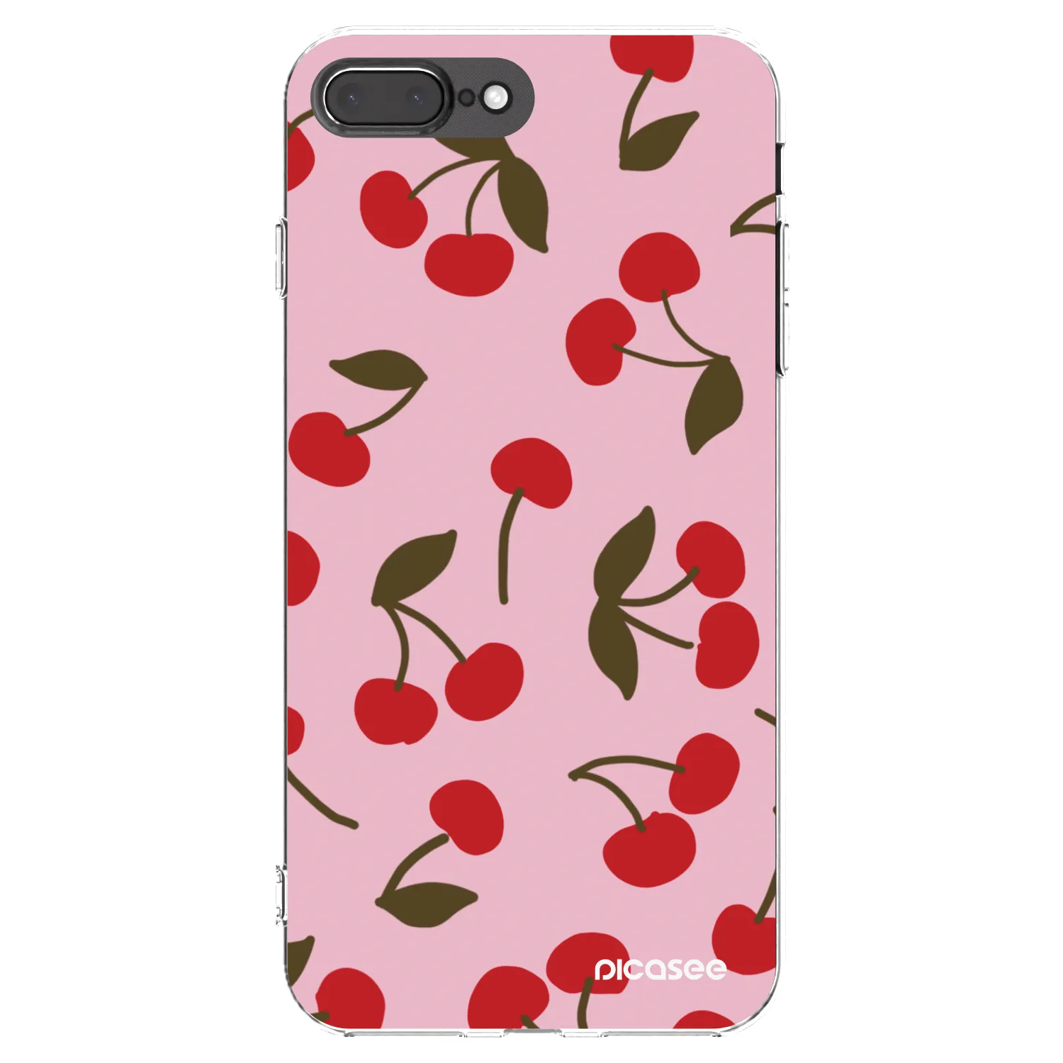 Picasee átlátszó szilikon tok az alábbi mobiltelefonokra Apple iPhone 7 Plus - Cherry