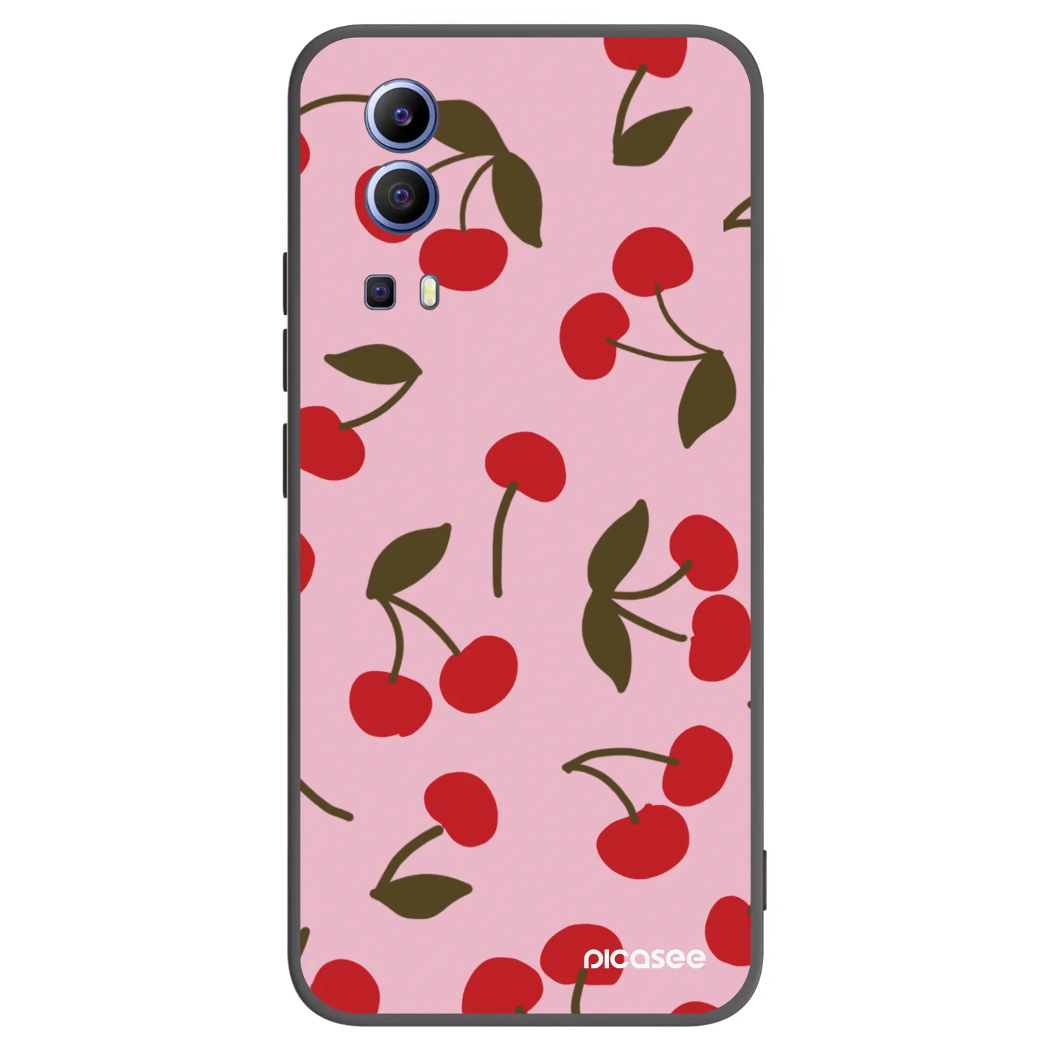 Picasee fekete szilikon tok az alábbi mobiltelefonokra Vivo Y52 5G - Cherry