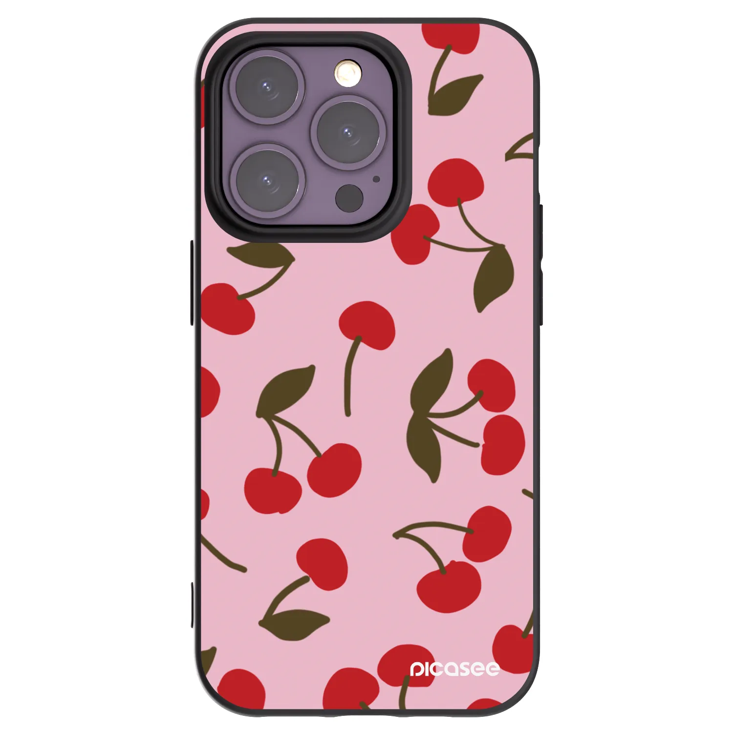 Picasee fekete szilikon tok az alábbi mobiltelefonokra Apple iPhone 14 Pro - Cherry