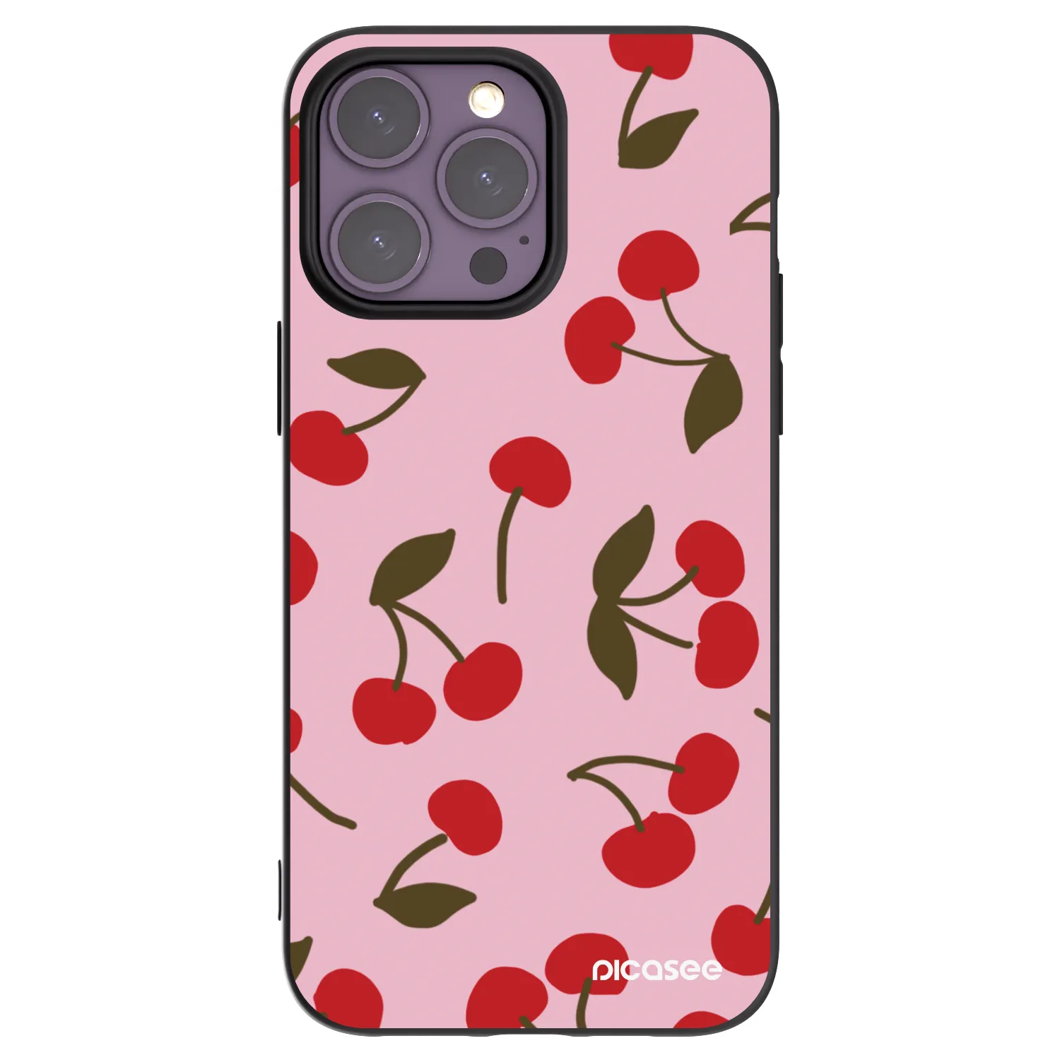 Picasee fekete szilikon tok az alábbi mobiltelefonokra Apple iPhone 14 Pro Max - Cherry
