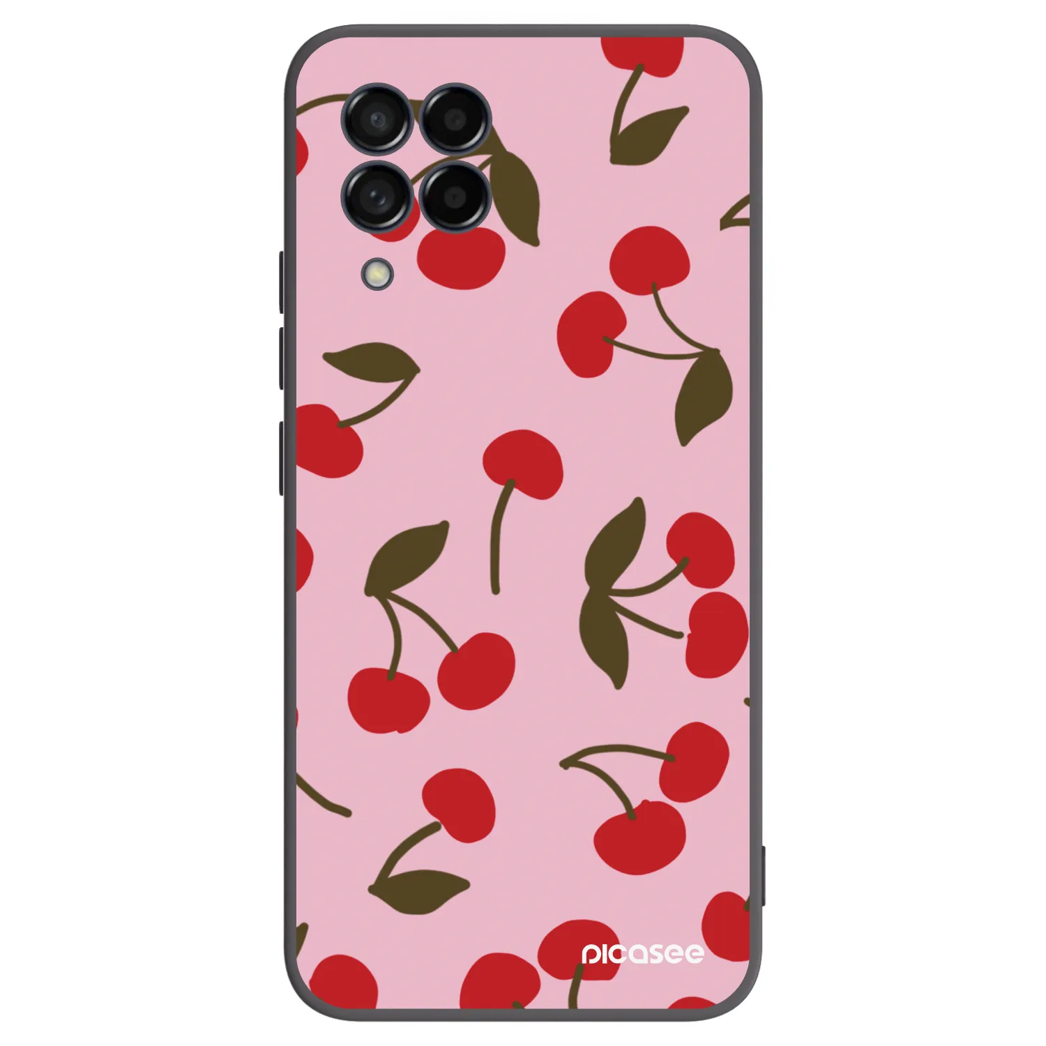 Picasee fekete szilikon tok az alábbi mobiltelefonokra Samsung Galaxy M53 5G - Cherry