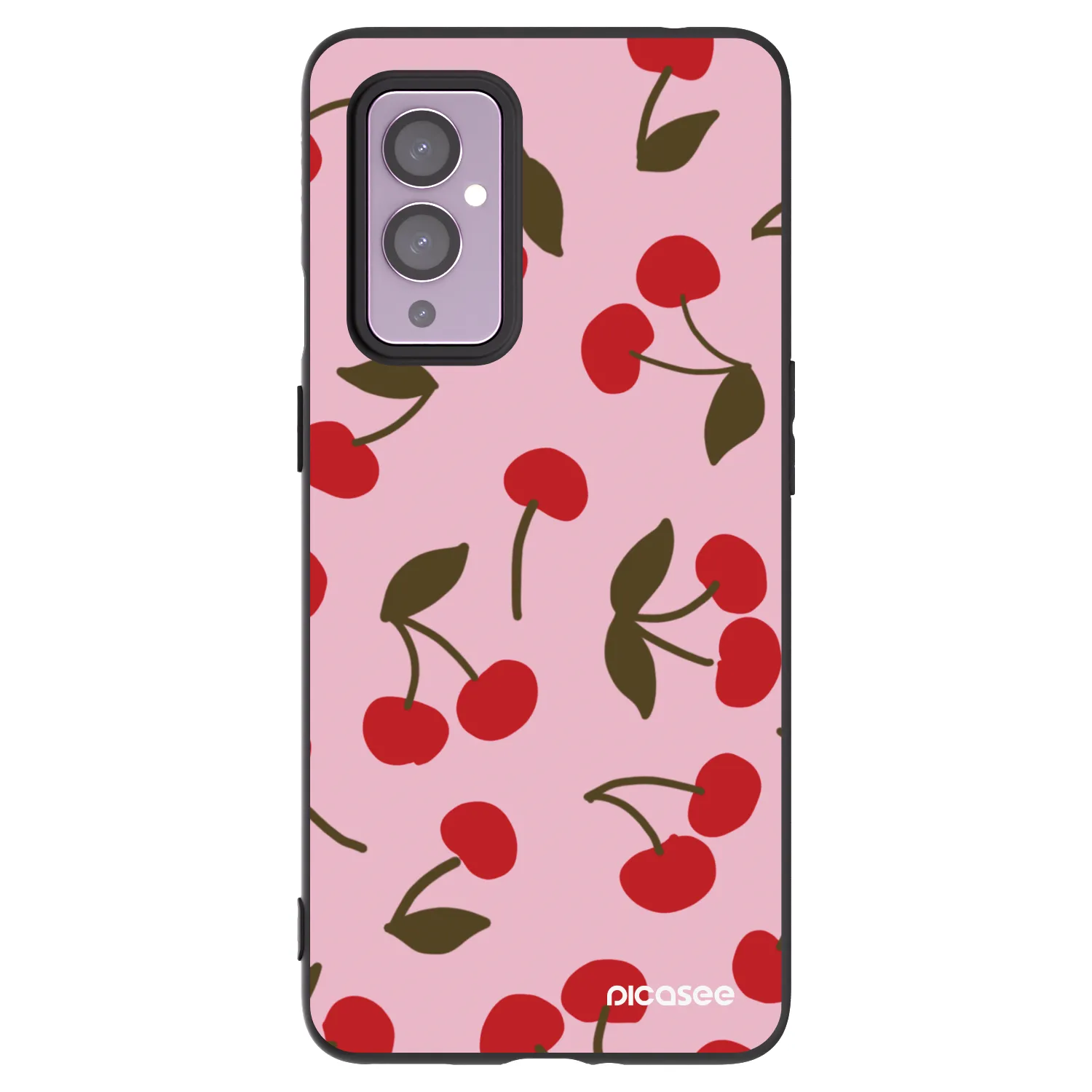 Picasee fekete szilikon tok az alábbi mobiltelefonokra OnePlus 9 - Cherry