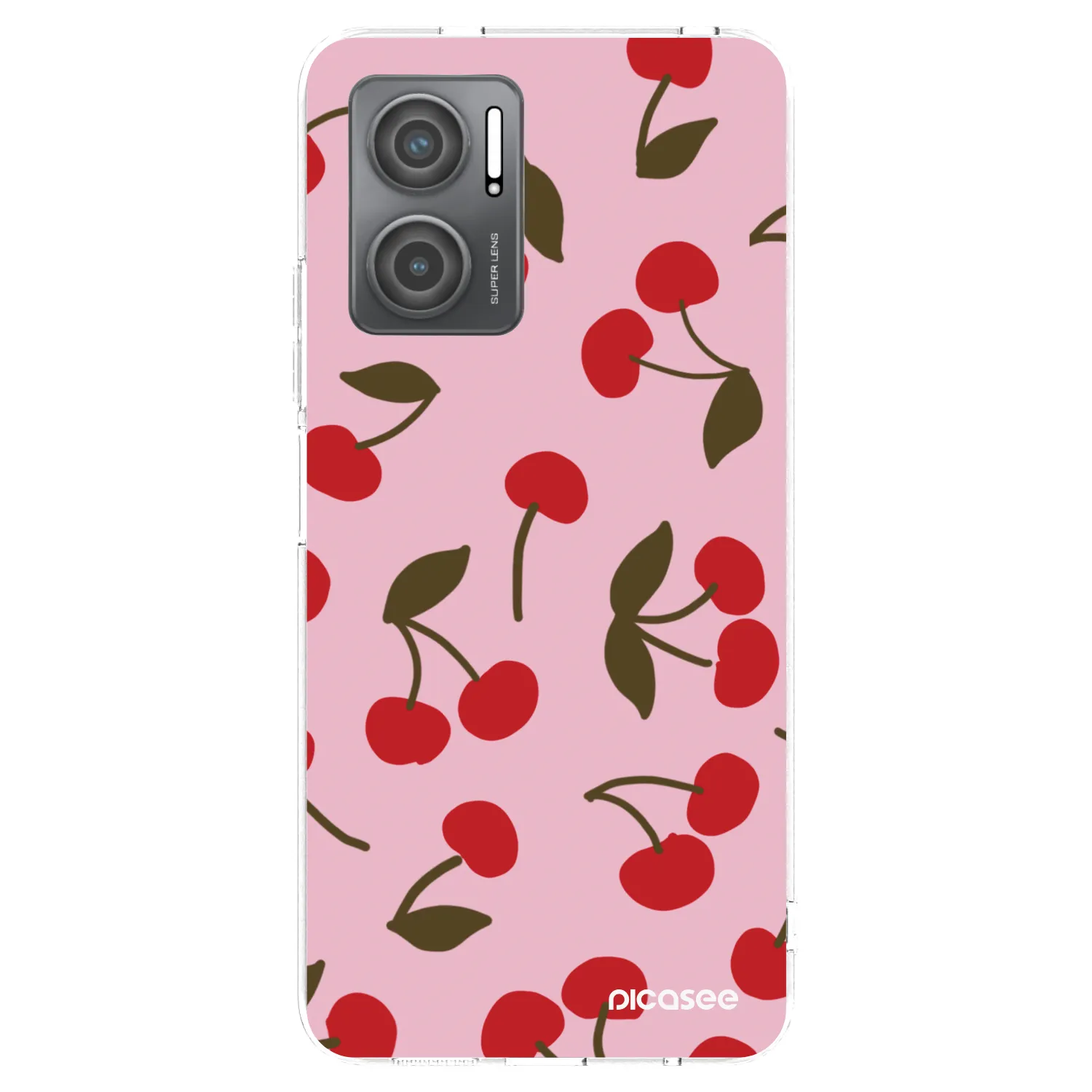 Picasee átlátszó szilikon tok az alábbi mobiltelefonokra Xiaomi Redmi 10 5G - Cherry