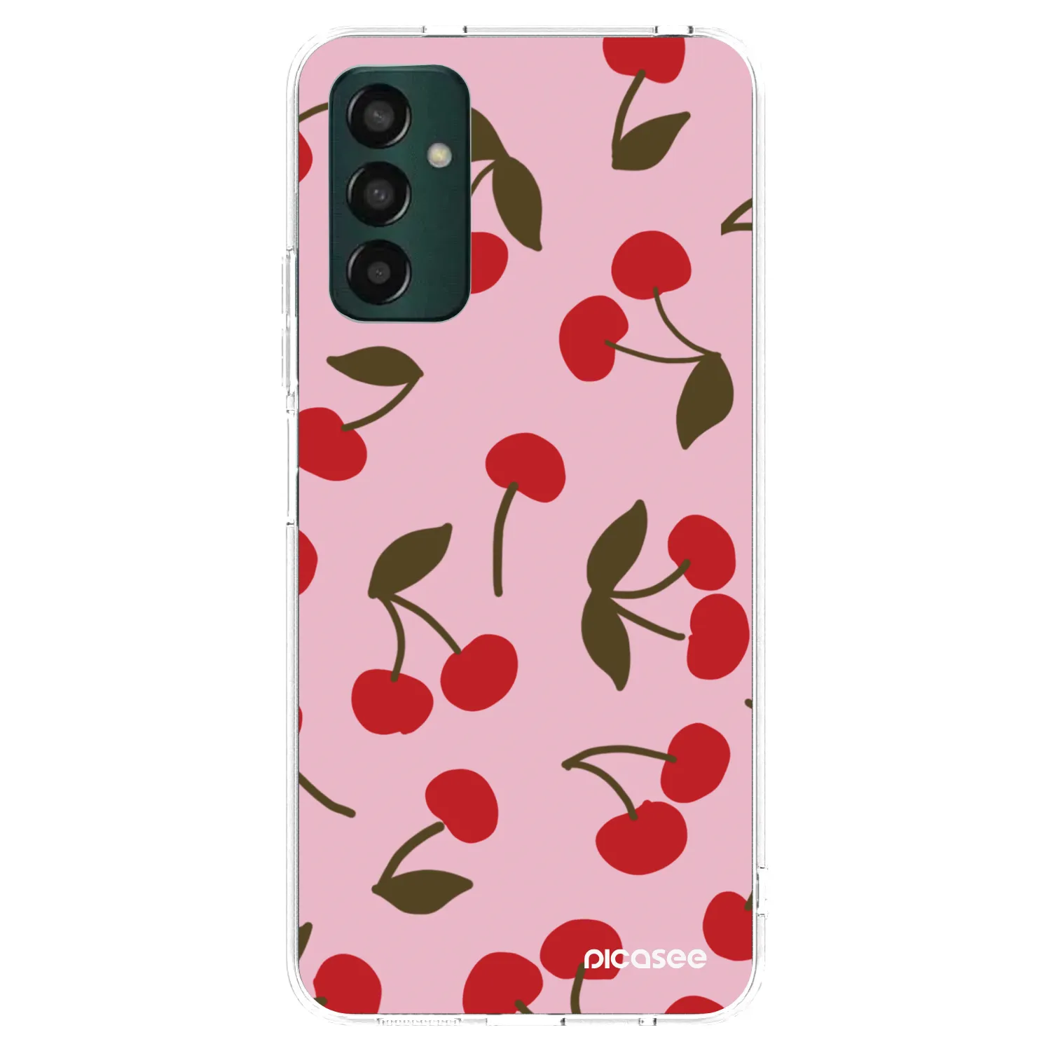 Picasee átlátszó szilikon tok az alábbi mobiltelefonokra Samsung Galaxy M23 5G - Cherry