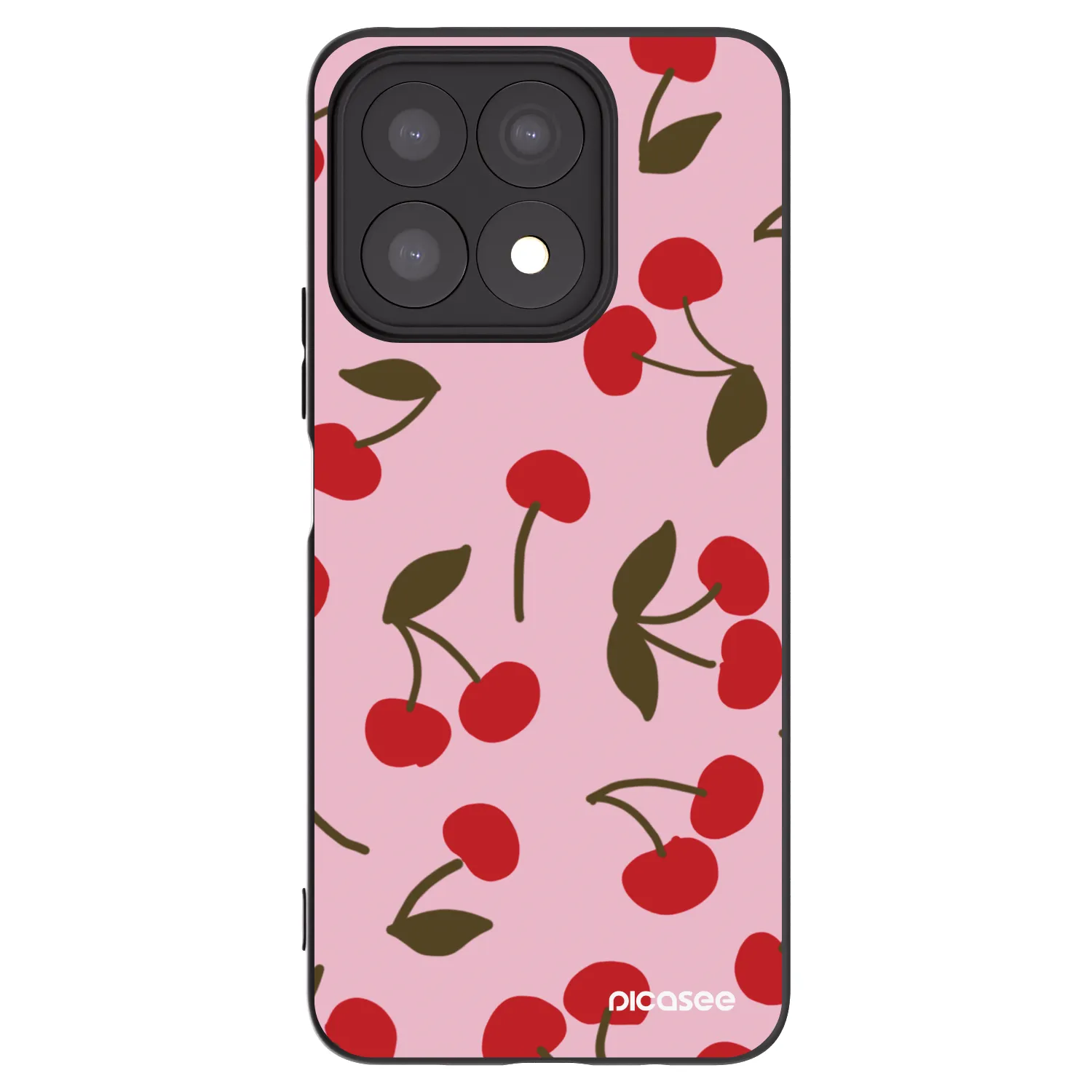 Picasee fekete szilikon tok az alábbi mobiltelefonokra Honor X8a - Cherry