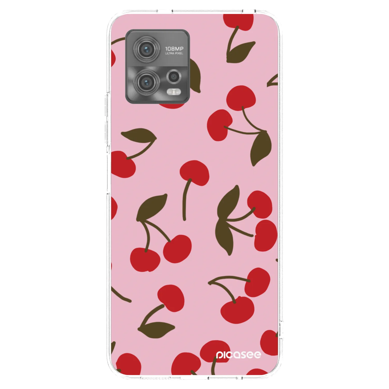 Picasee átlátszó szilikon tok az alábbi mobiltelefonokra Motorola Moto G72 - Cherry
