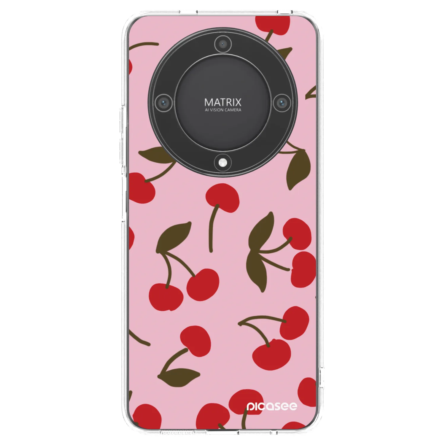 Picasee átlátszó szilikon tok az alábbi mobiltelefonokra Honor Magic5 Lite 5G - Cherry