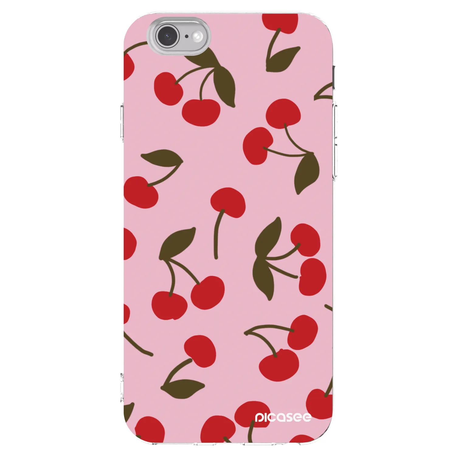 Picasee átlátszó szilikon tok az alábbi mobiltelefonokra Apple iPhone 6/6S - Cherry