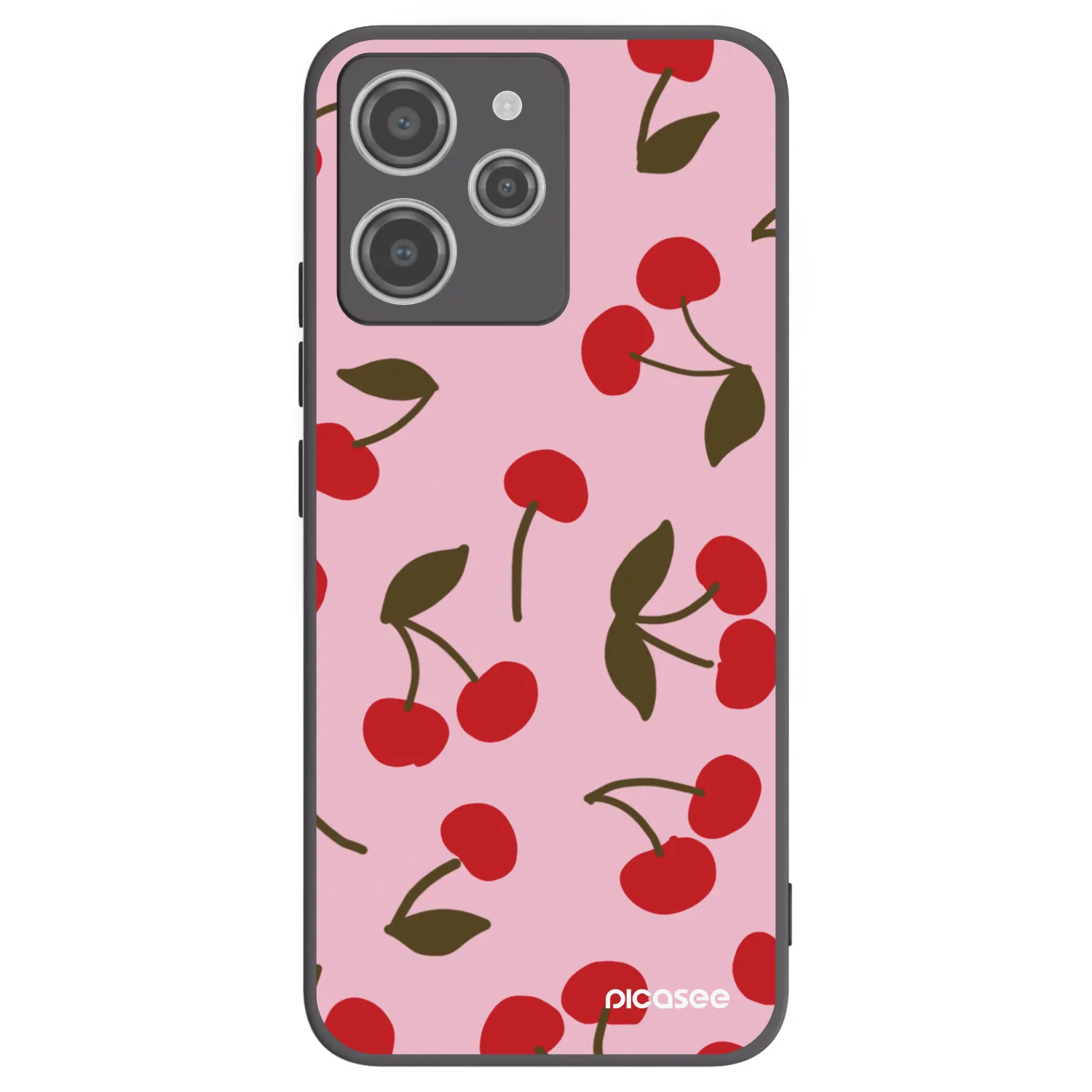 Picasee fekete szilikon tok az alábbi mobiltelefonokra Xiaomi Redmi 12 4G - Cherry