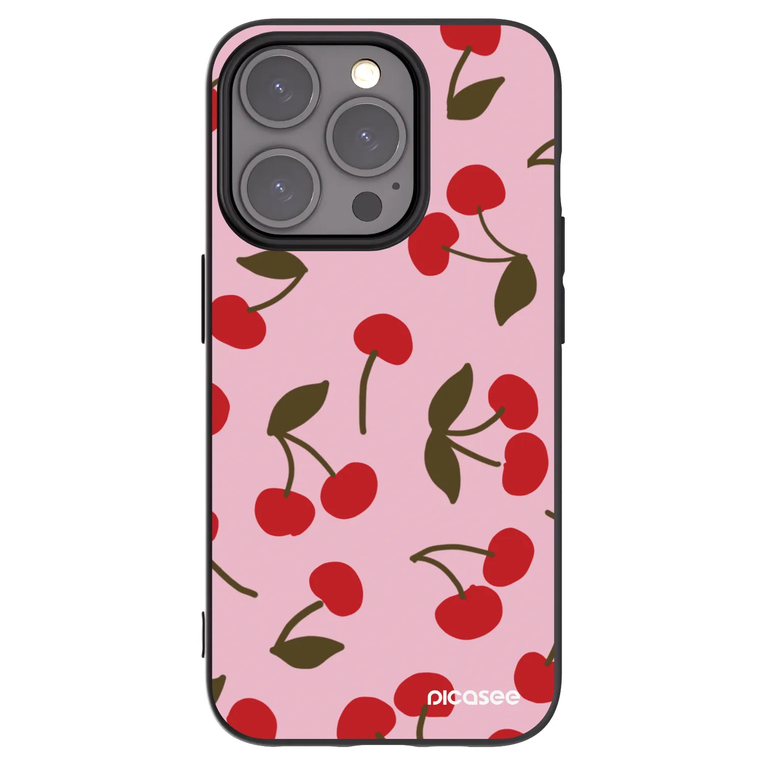 Picasee fekete szilikon tok az alábbi mobiltelefonokra Apple iPhone 15 Pro - Cherry