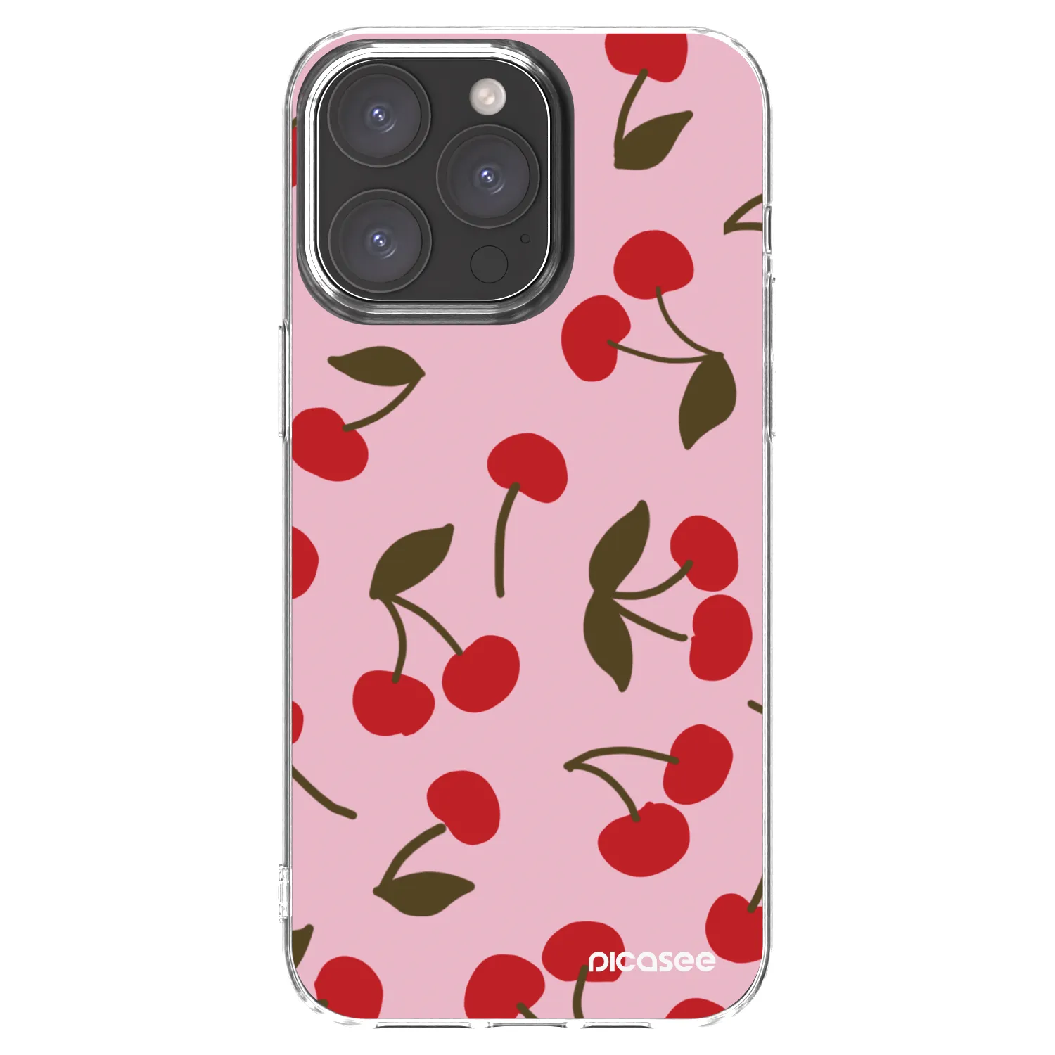 Picasee átlátszó szilikon tok az alábbi mobiltelefonokra Apple iPhone 15 Pro Max - Cherry