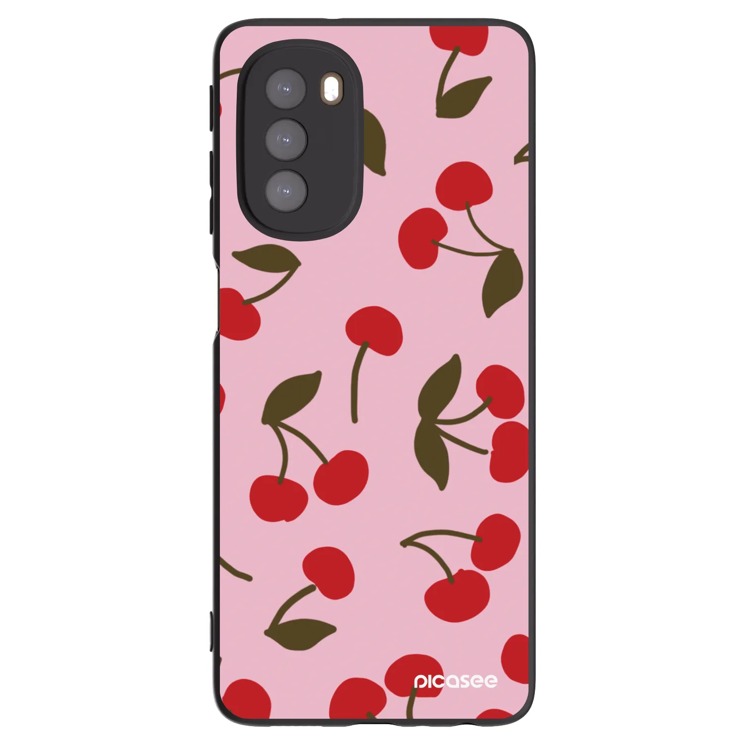 Picasee fekete szilikon tok az alábbi mobiltelefonokra Motorola Moto G51 - Cherry