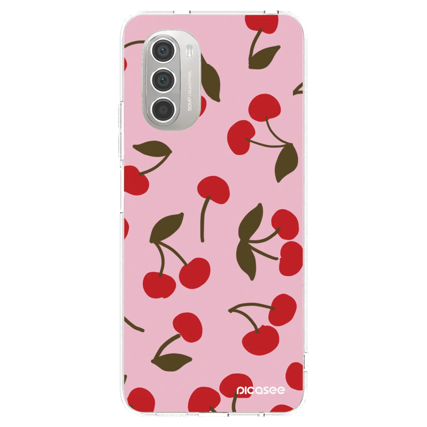 Picasee átlátszó szilikon tok az alábbi mobiltelefonokra Motorola Moto G51 - Cherry