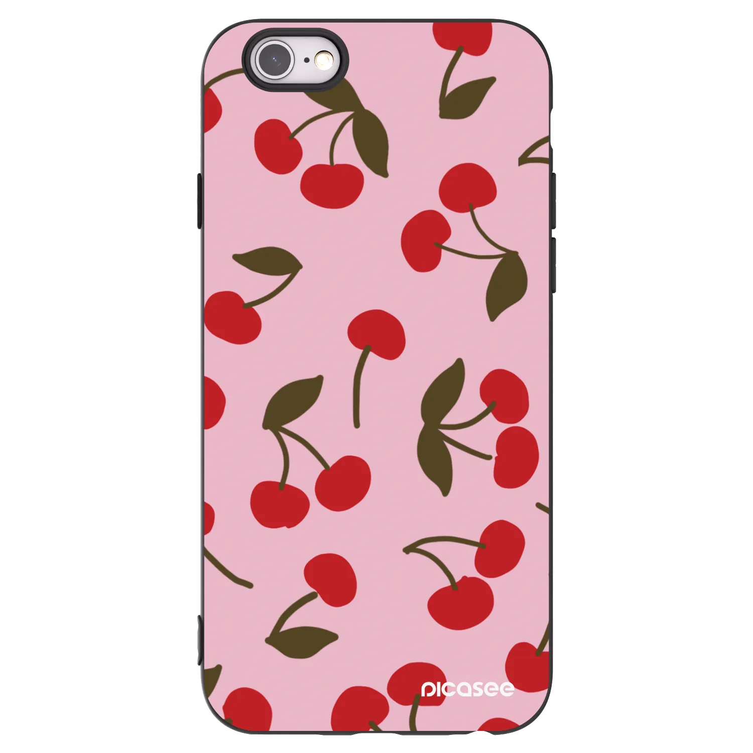 Picasee fekete szilikon tok az alábbi mobiltelefonokra Apple iPhone 6/6S - Cherry