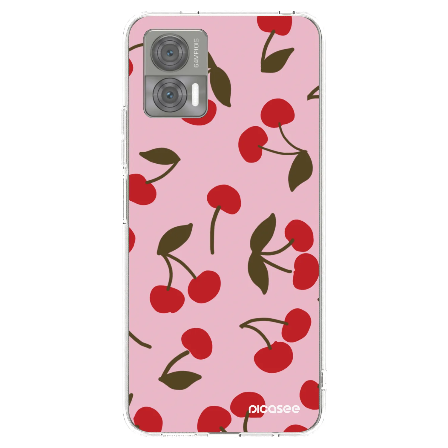 Picasee átlátszó szilikon tok az alábbi mobiltelefonokra Motorola Edge 30 Neo - Cherry