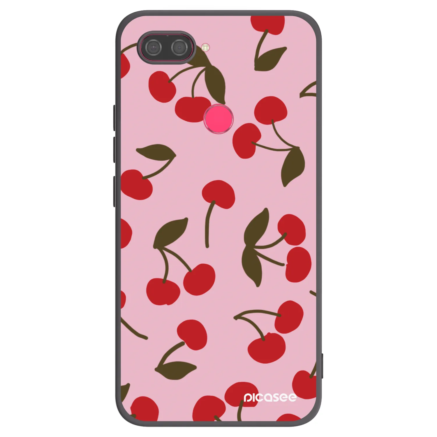 Picasee fekete szilikon tok az alábbi mobiltelefonokra Xiaomi Mi 8 Lite - Cherry