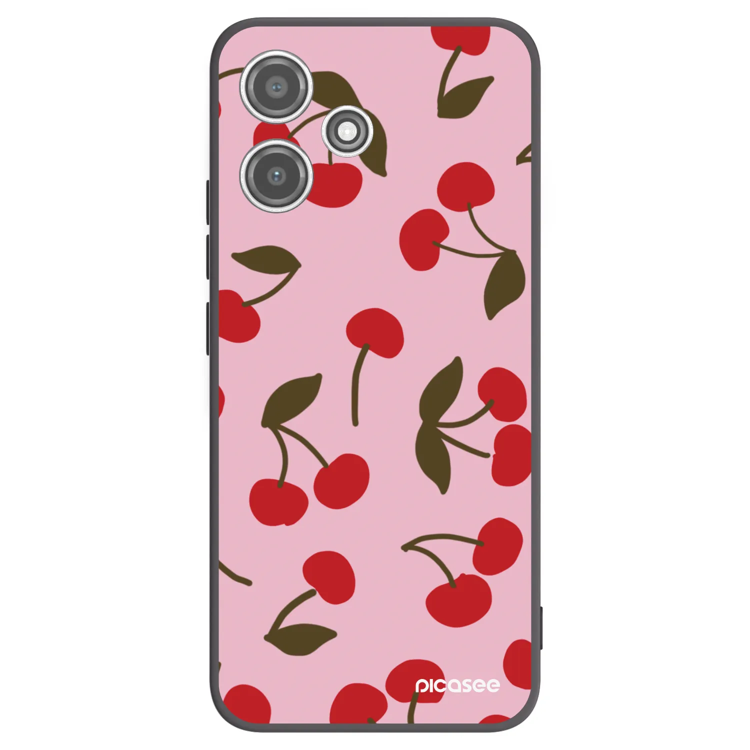 Picasee fekete szilikon tok az alábbi mobiltelefonokra Xiaomi Redmi 12 5G - Cherry