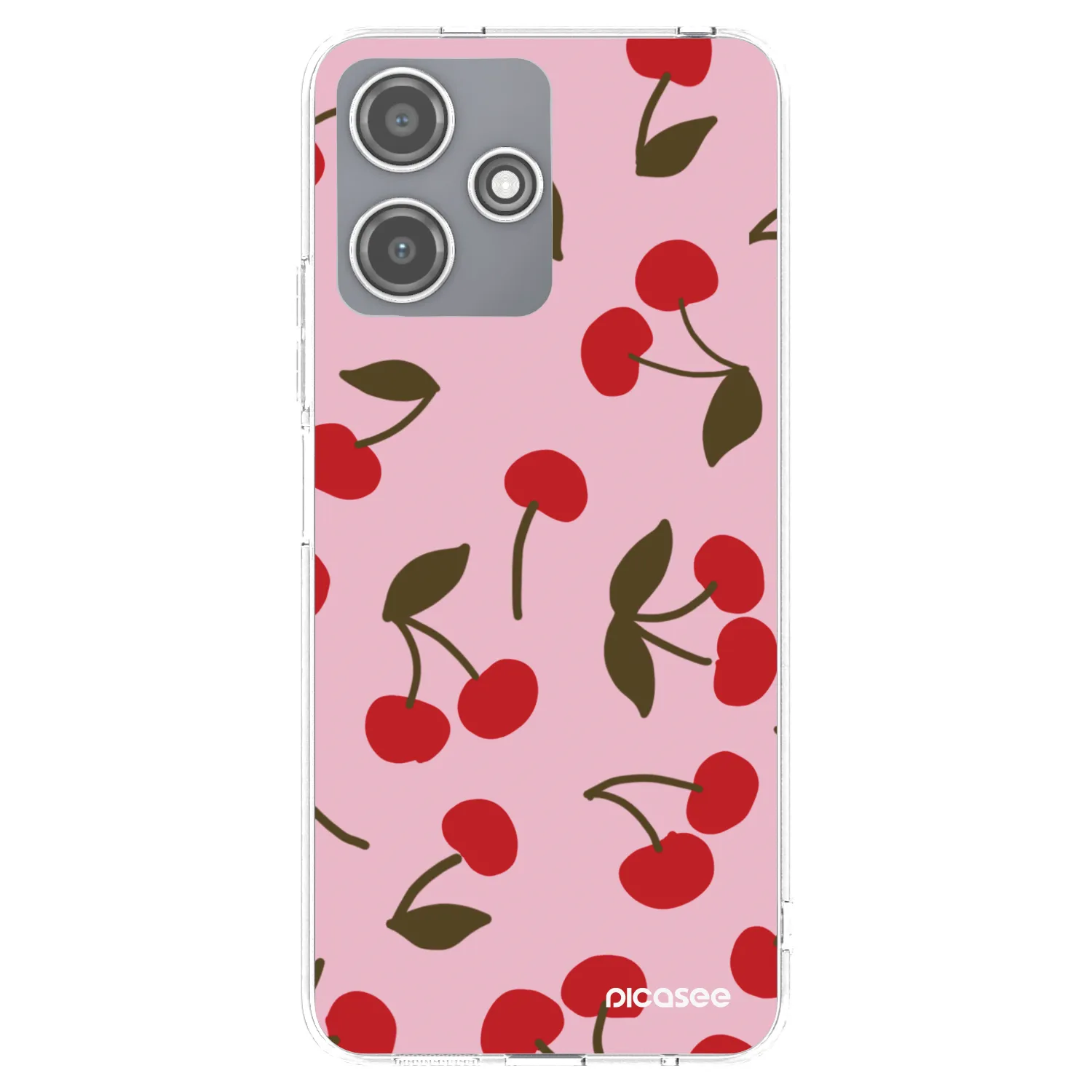Picasee átlátszó szilikon tok az alábbi mobiltelefonokra Xiaomi Redmi 12 5G - Cherry