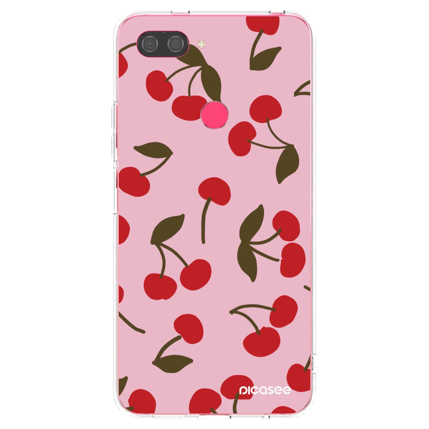 Picasee átlátszó szilikon tok az alábbi mobiltelefonokra Xiaomi Mi 8 Lite - Cherry