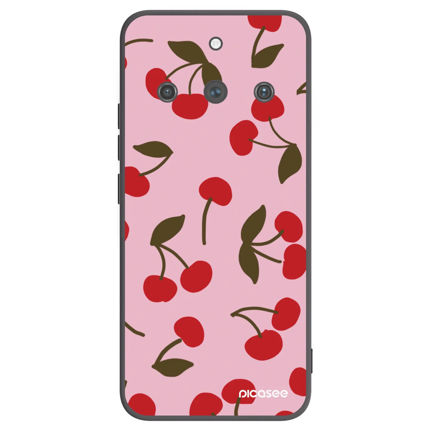 Picasee fekete szilikon tok az alábbi mobiltelefonokra Realme 11 Pro+ - Cherry