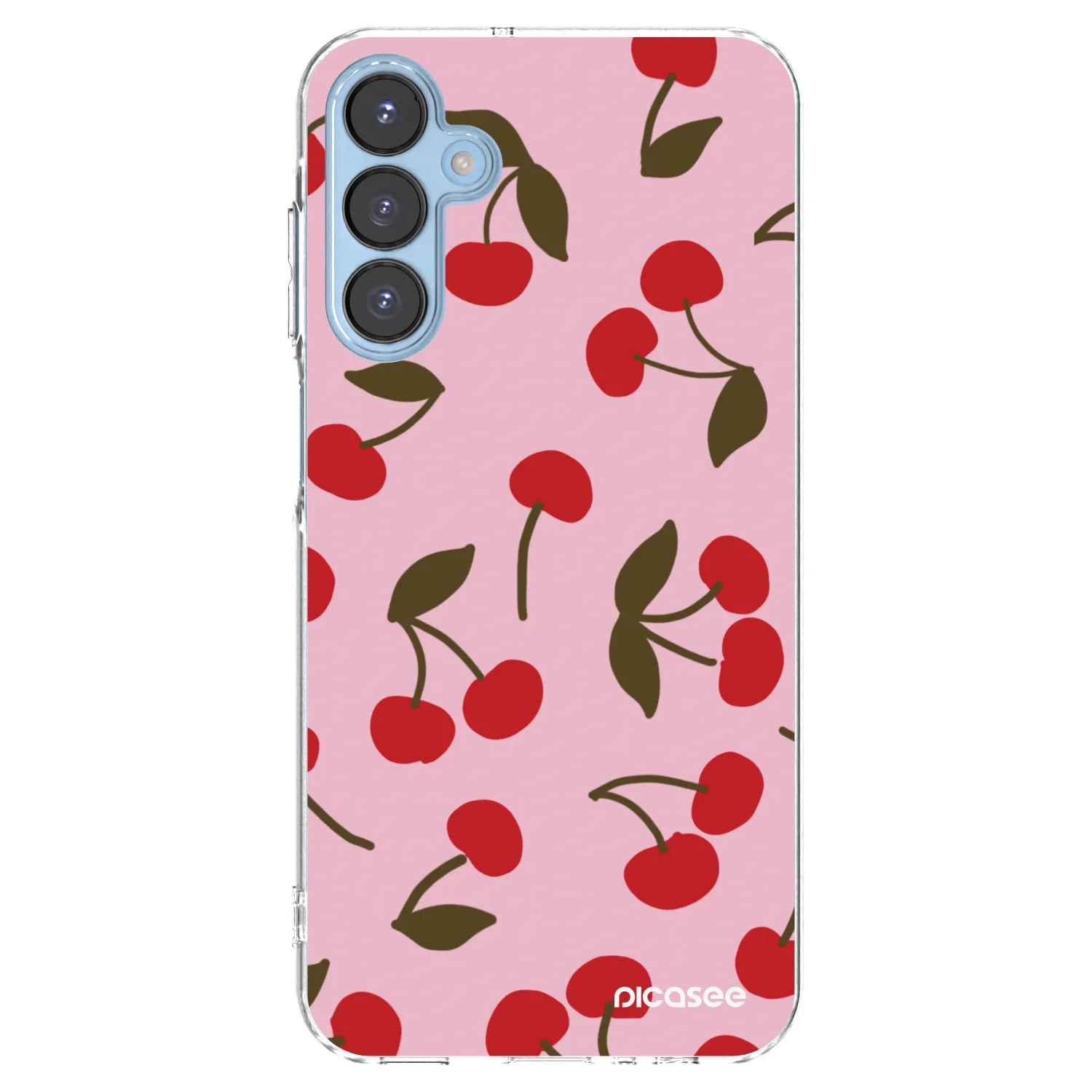 Picasee átlátszó szilikon tok az alábbi mobiltelefonokra Samsung Galaxy A15 A156B 5G - Cherry